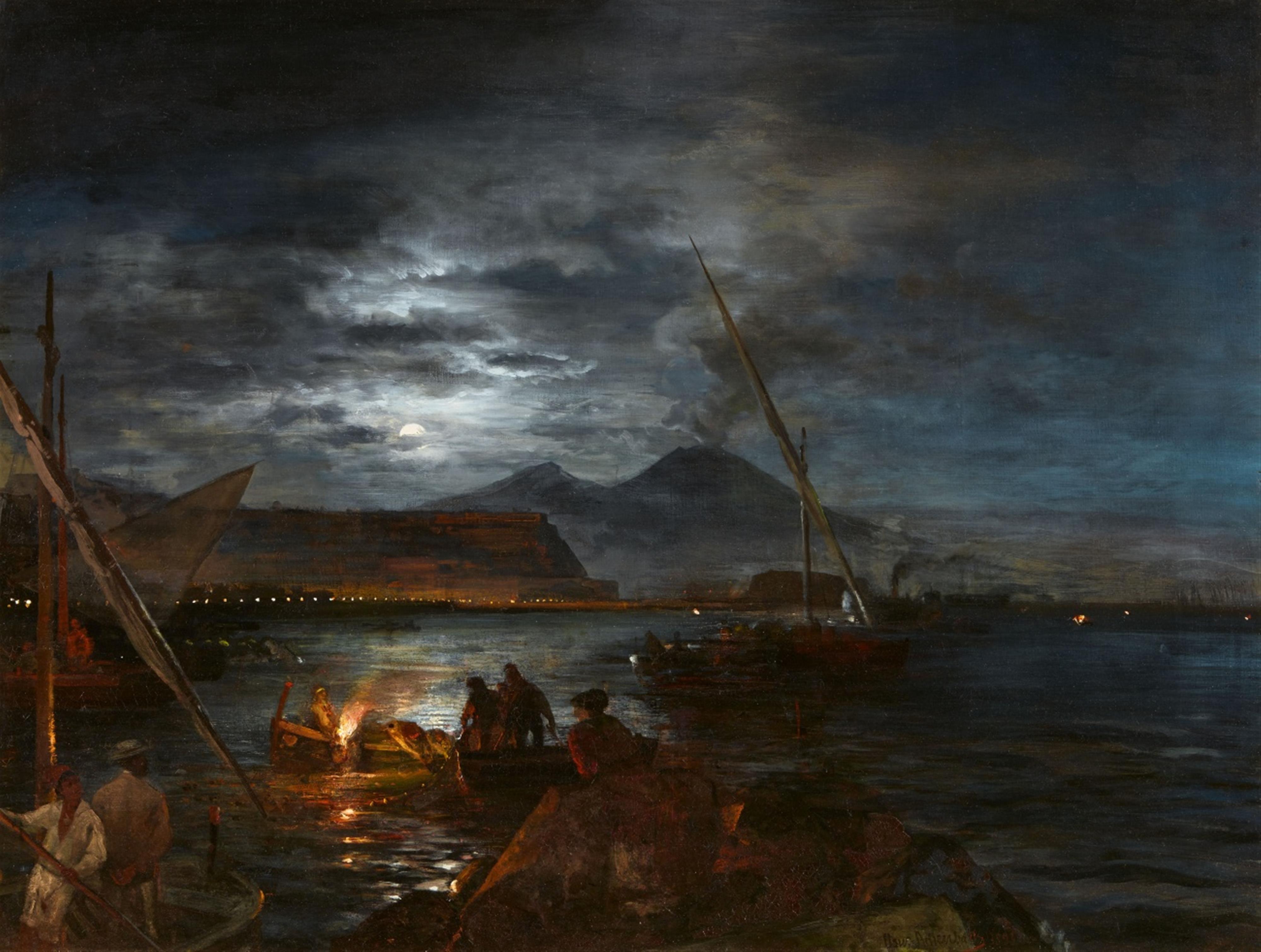 Oswald Achenbach - The Return of the Fishermen in the Gulf of Naples - image-1