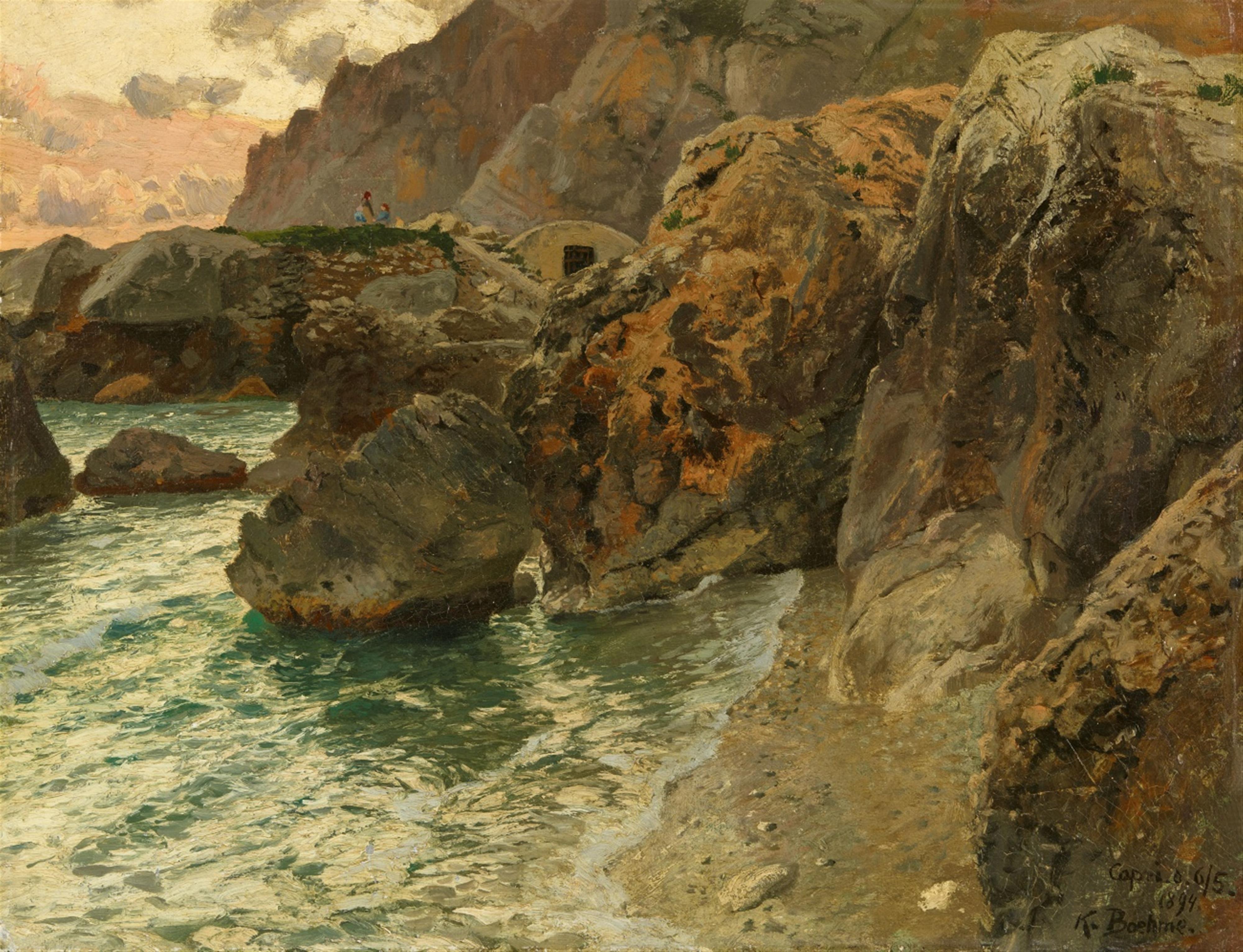 Karl Theodor Boehme - Felsenküste in Capri - image-1