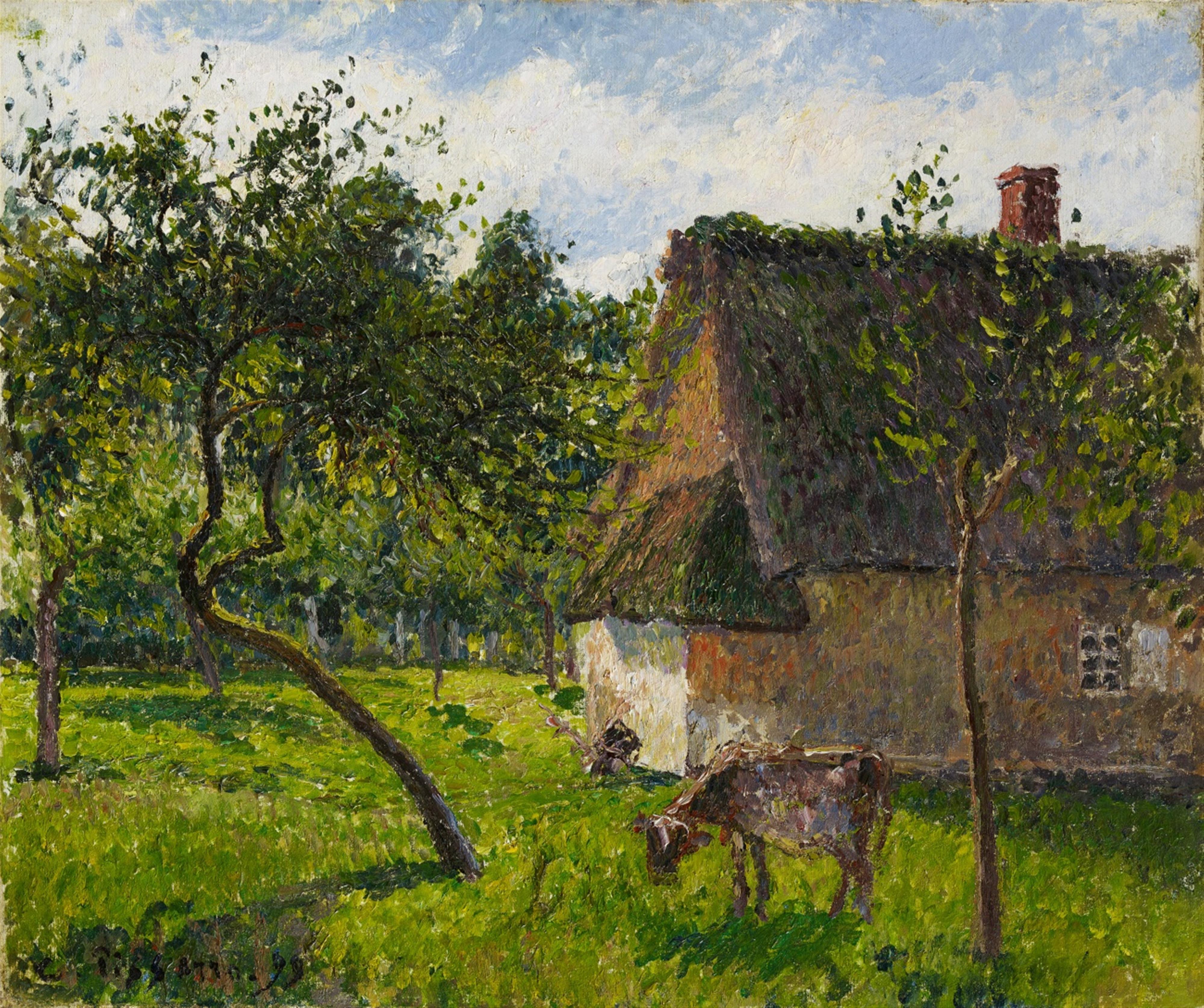 Camille Pissarro - Verger à Varengeville avec vache (Un clos à Varengeville) - image-1