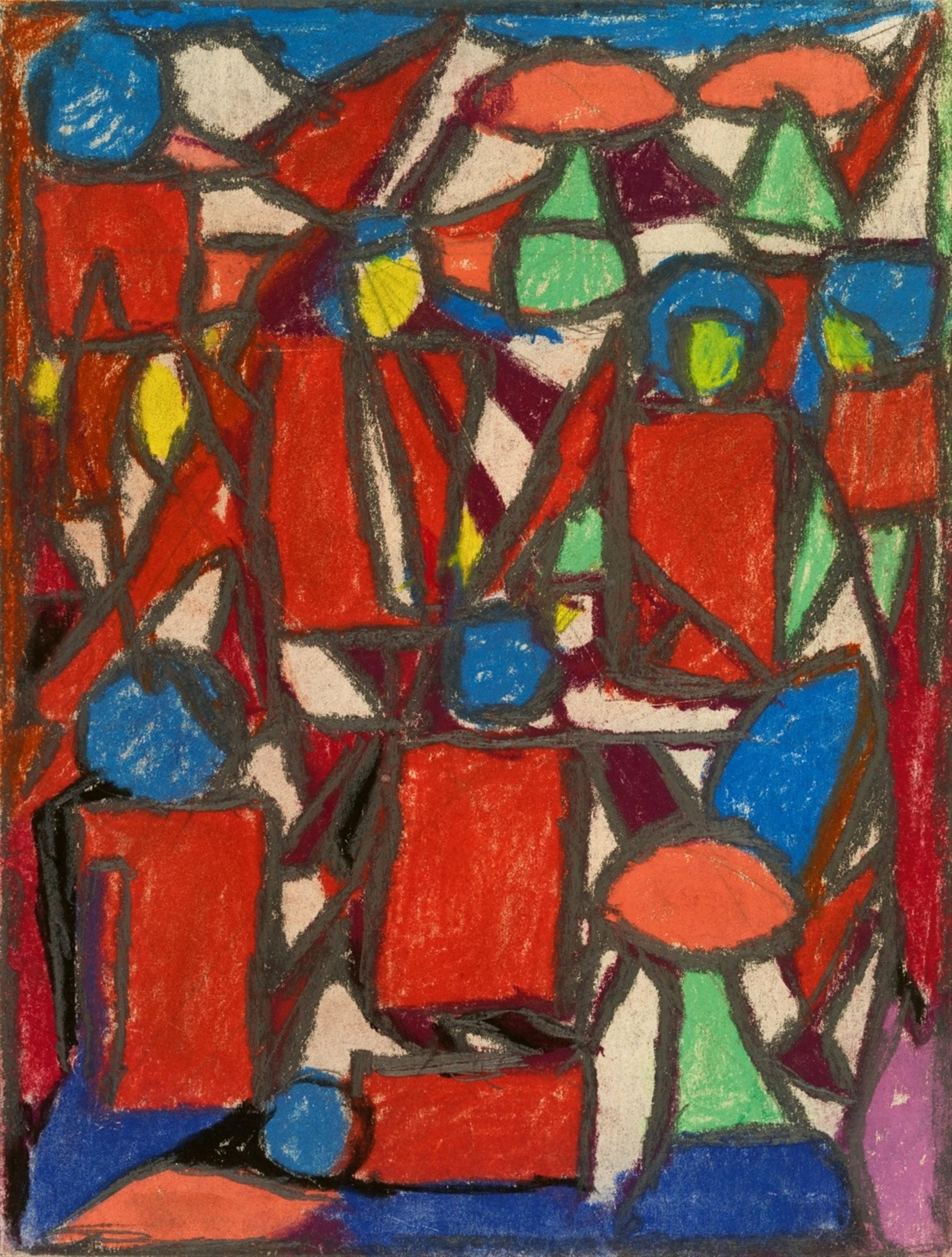 Adolf Hoelzel - Abstrakte Komposition in Rot - image-1