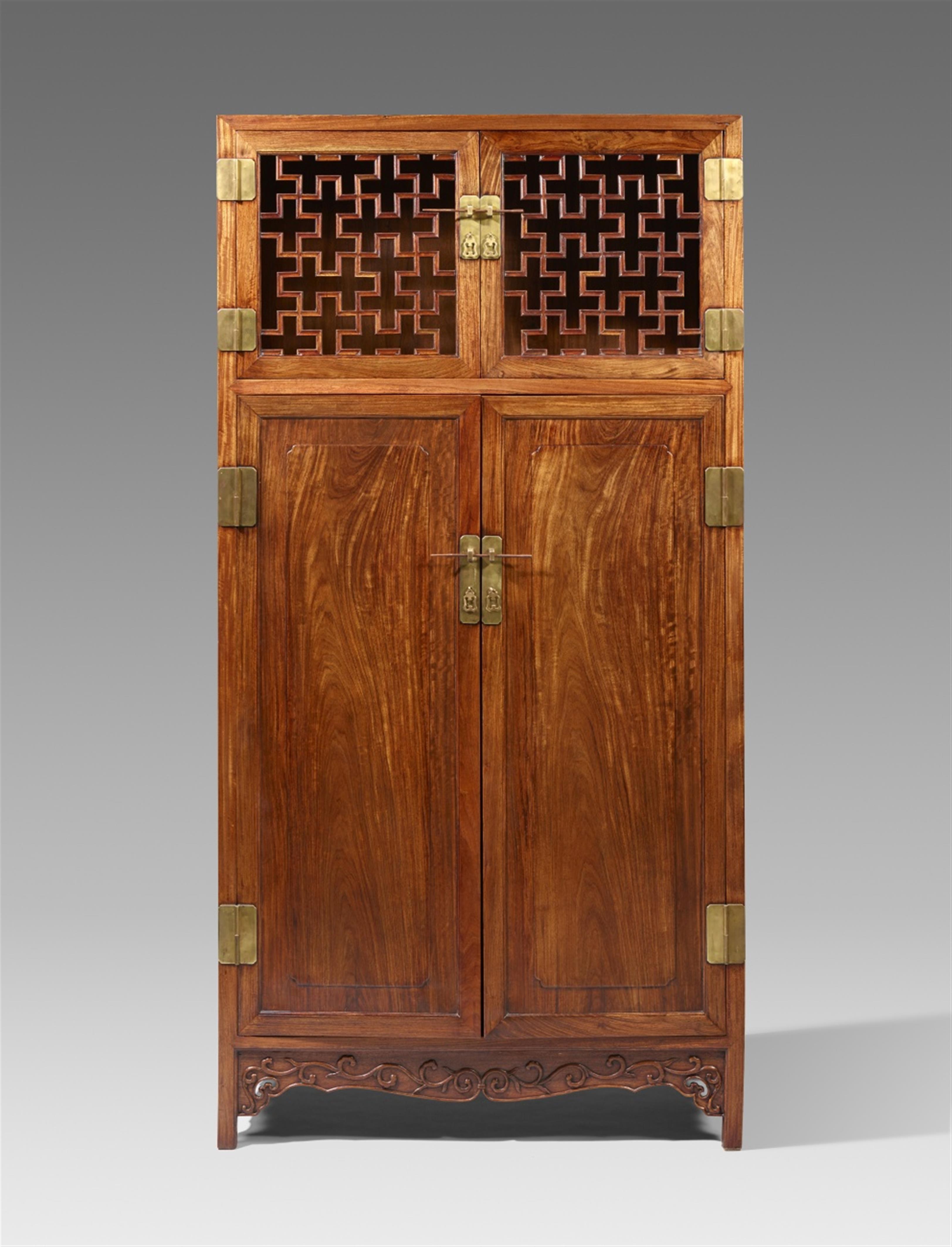 A pair of huanghuali wood square-corner cabinets. 19th/20th century - image-4