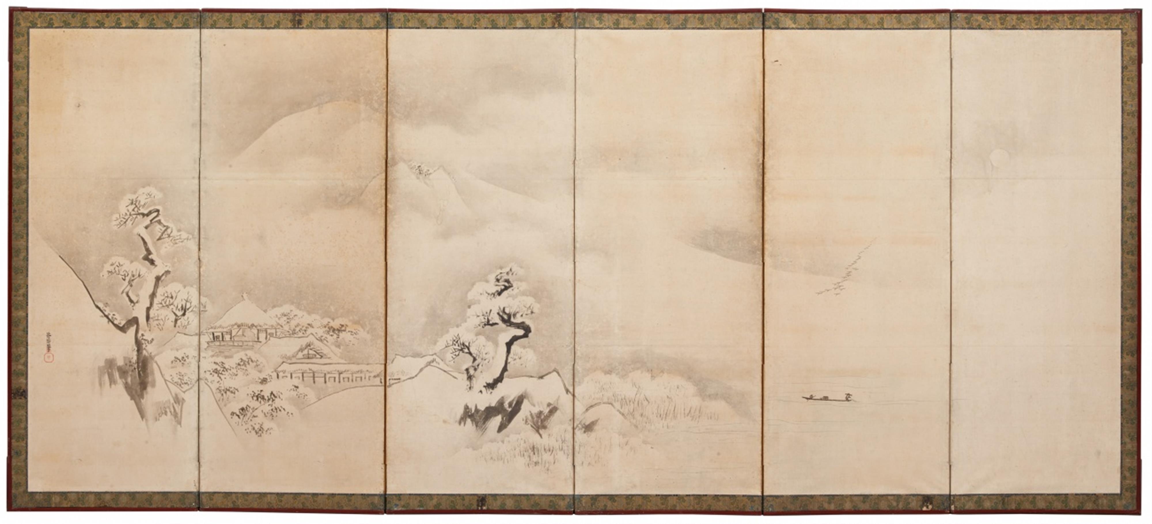 Japan, Malerei, Stellschirm, Kano Toun (1625-1694) - image-1