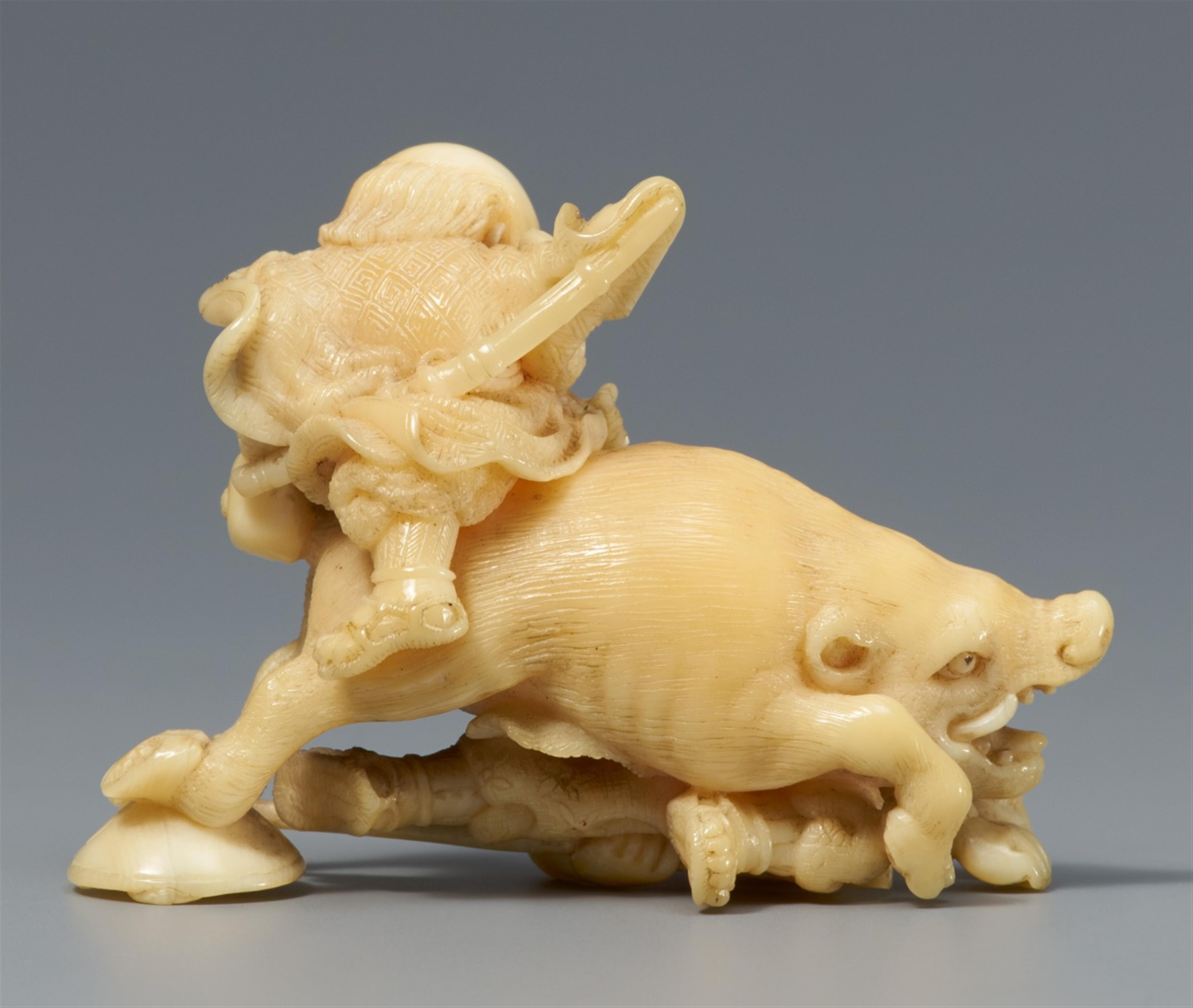 A marine ivory netsuke of Nitta no Shiro. 19th century - image-2
