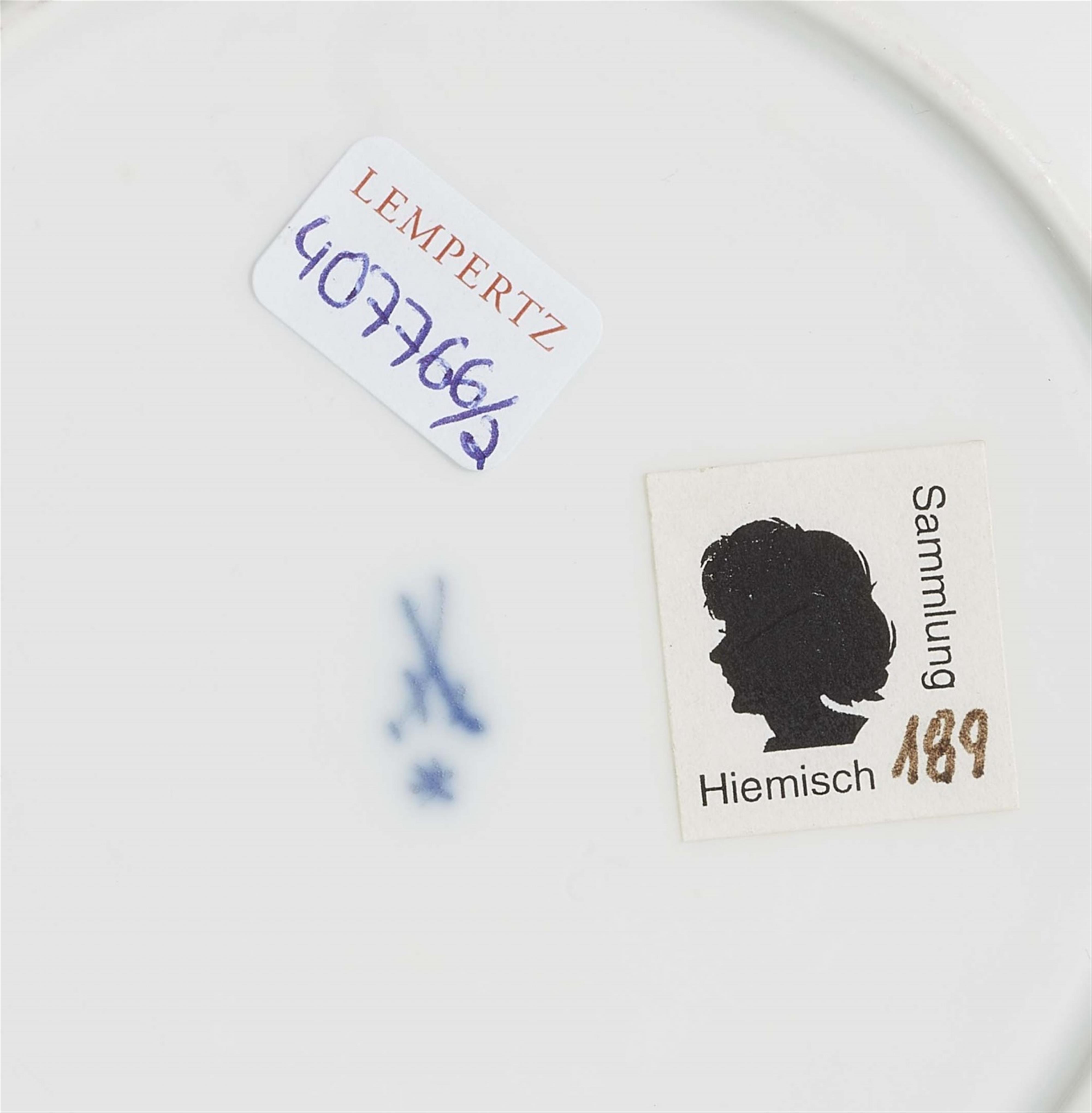 A Meissen porcelain cup and saucer commemorating King Friedrich August I's 50th jubilee - image-2