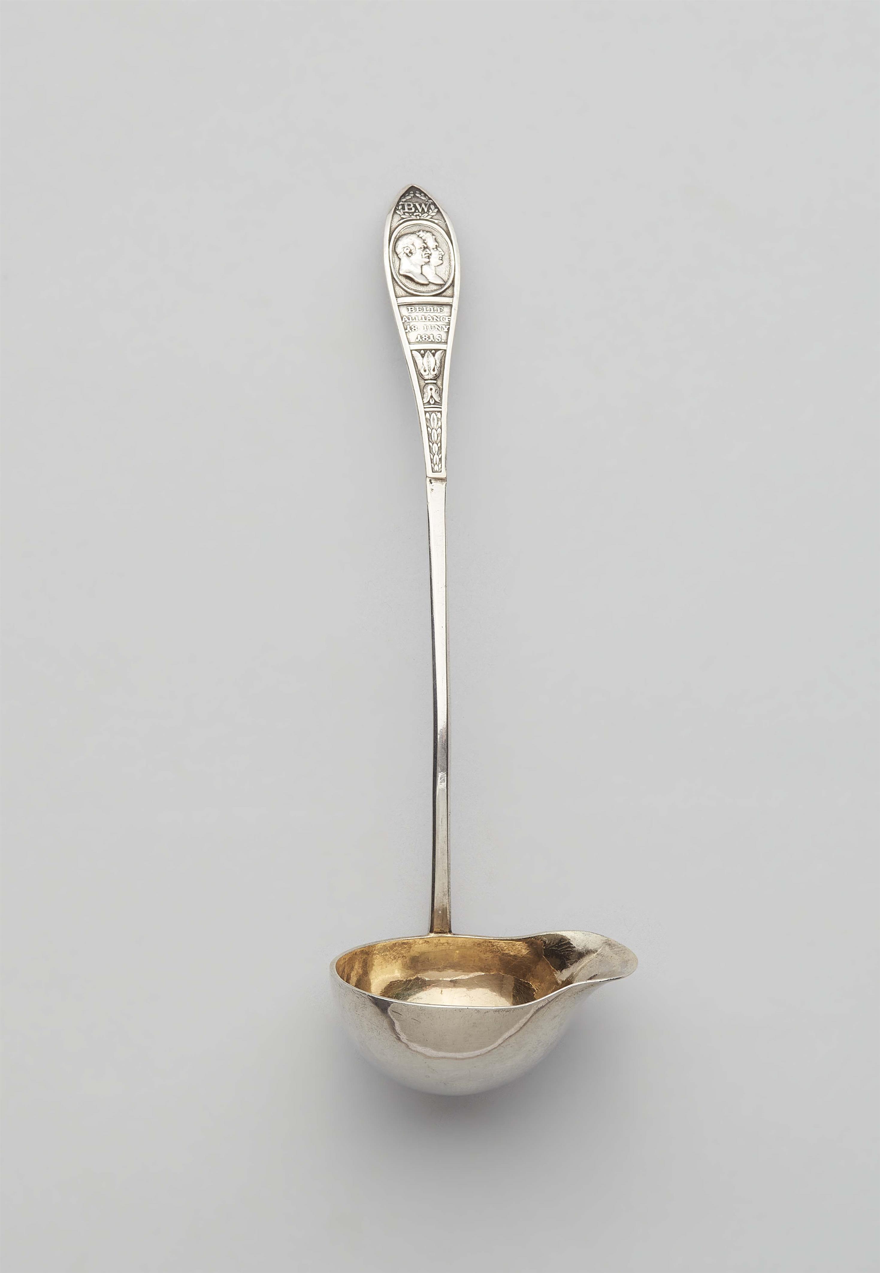 A silver ladle commemorating the victory at Belle Alliance - image-1