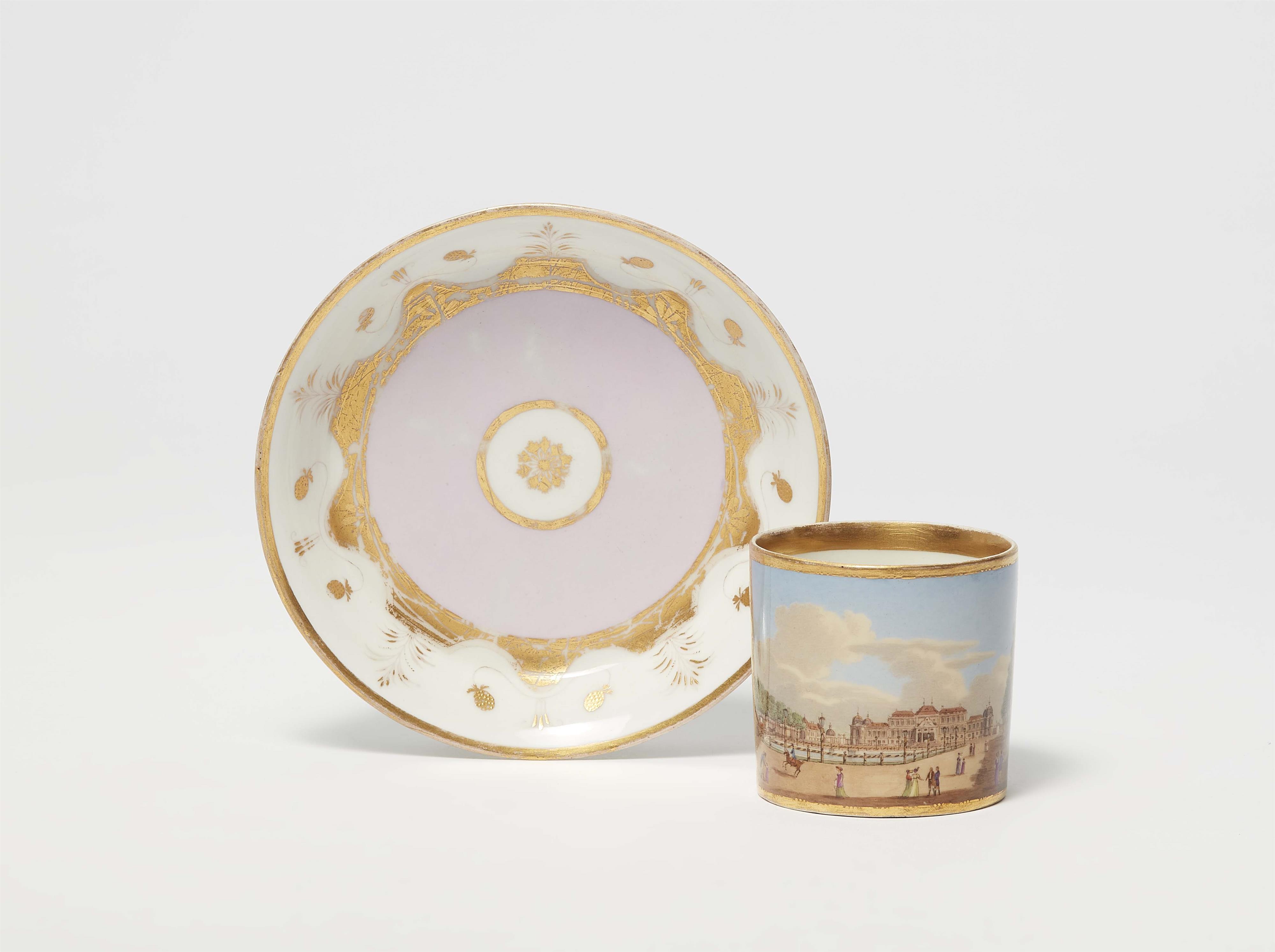 A Royal Vienna porcelain cup with a view of Vienna - image-1