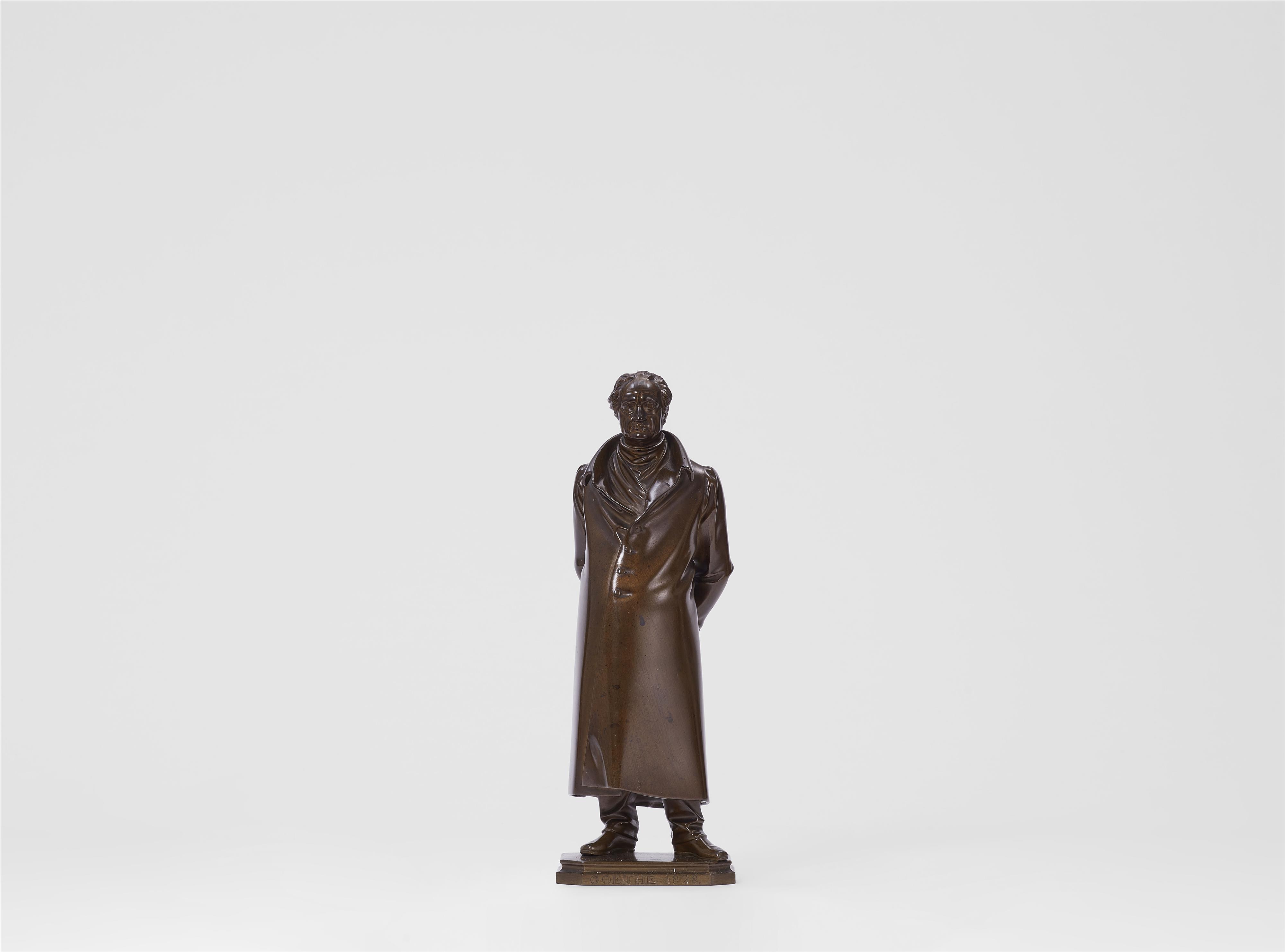 A cast bronze figure of Goethe - image-1