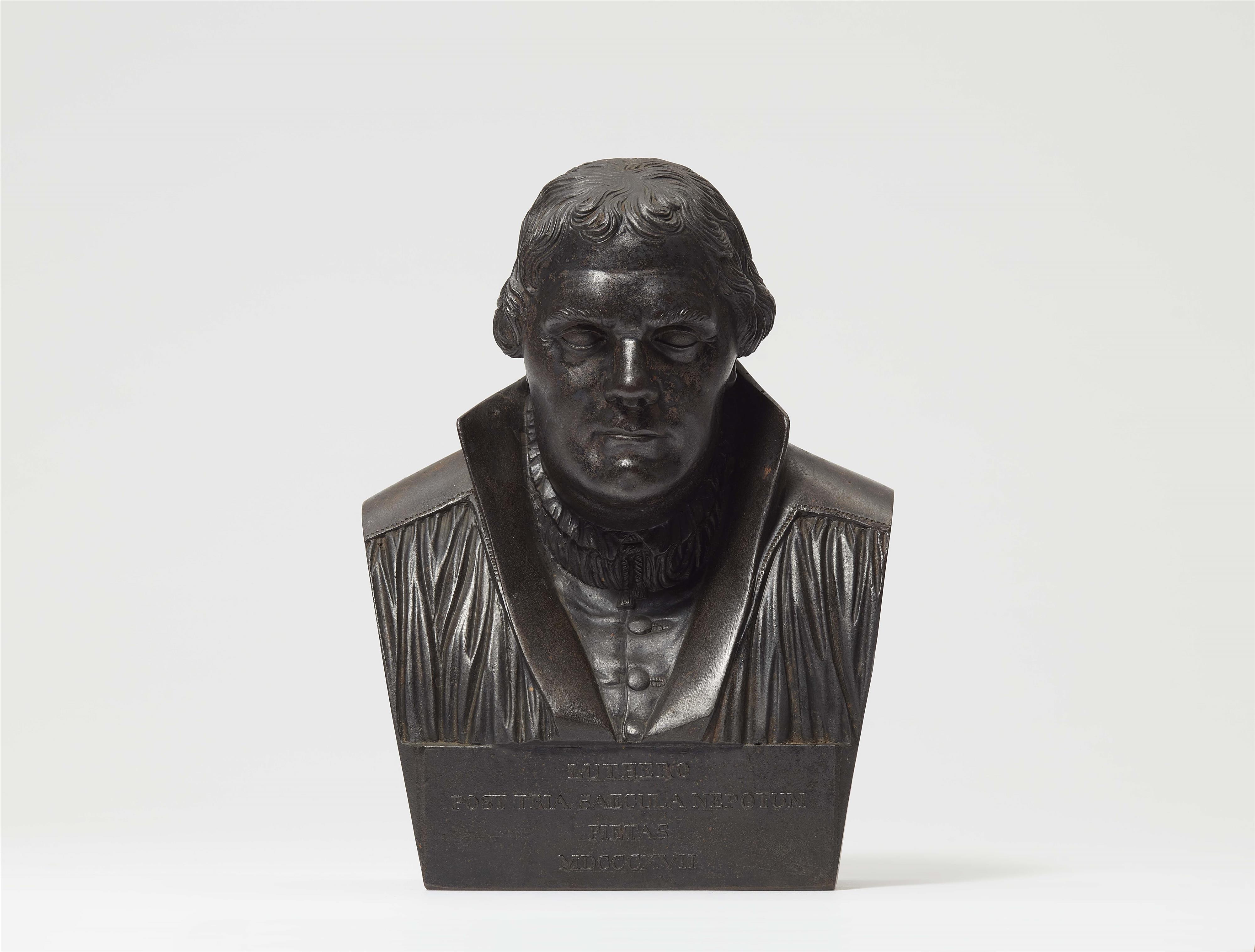 A cast iron bust of Martin Luther - image-1