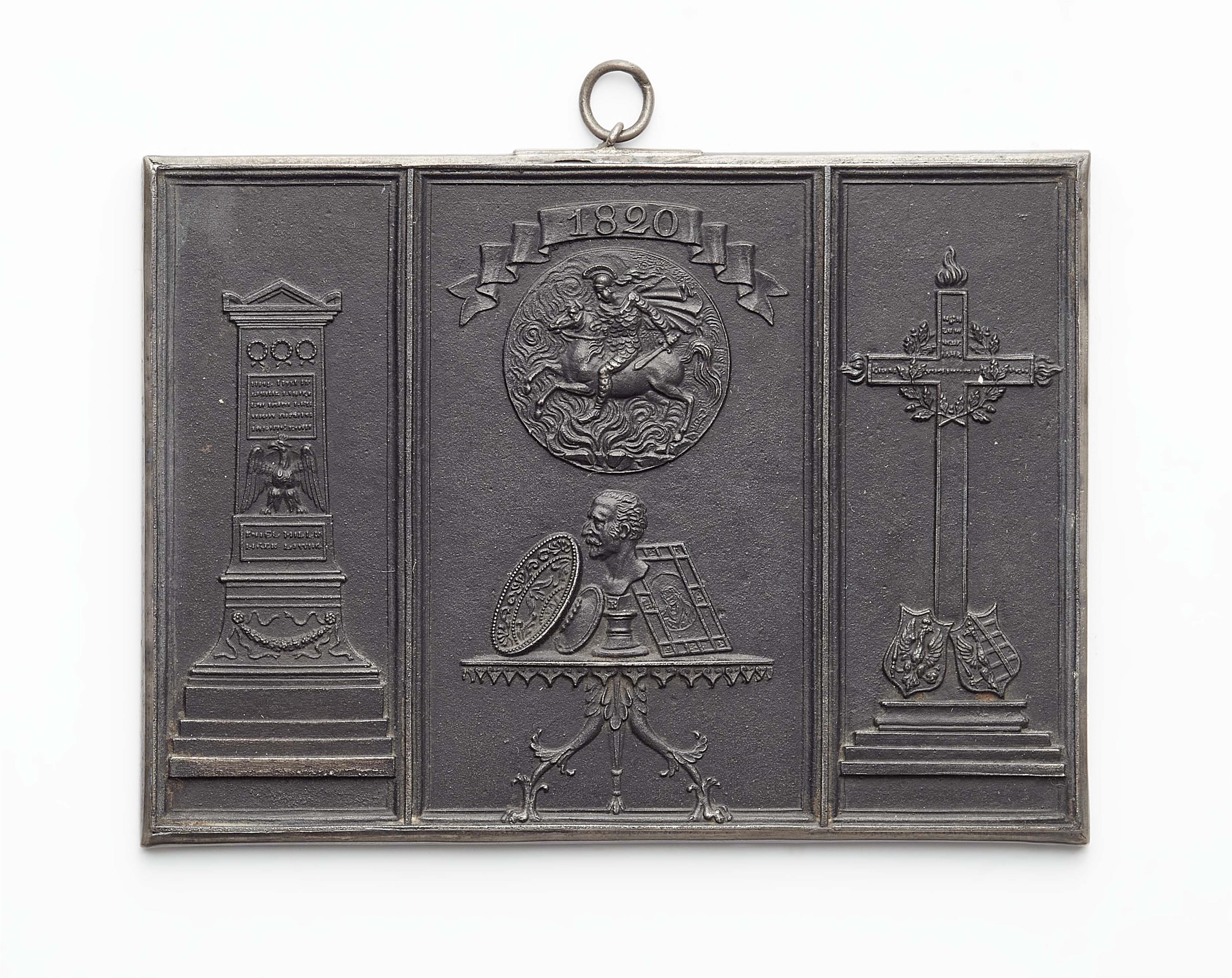 A cast iron New Year's plaque "1820" - image-1
