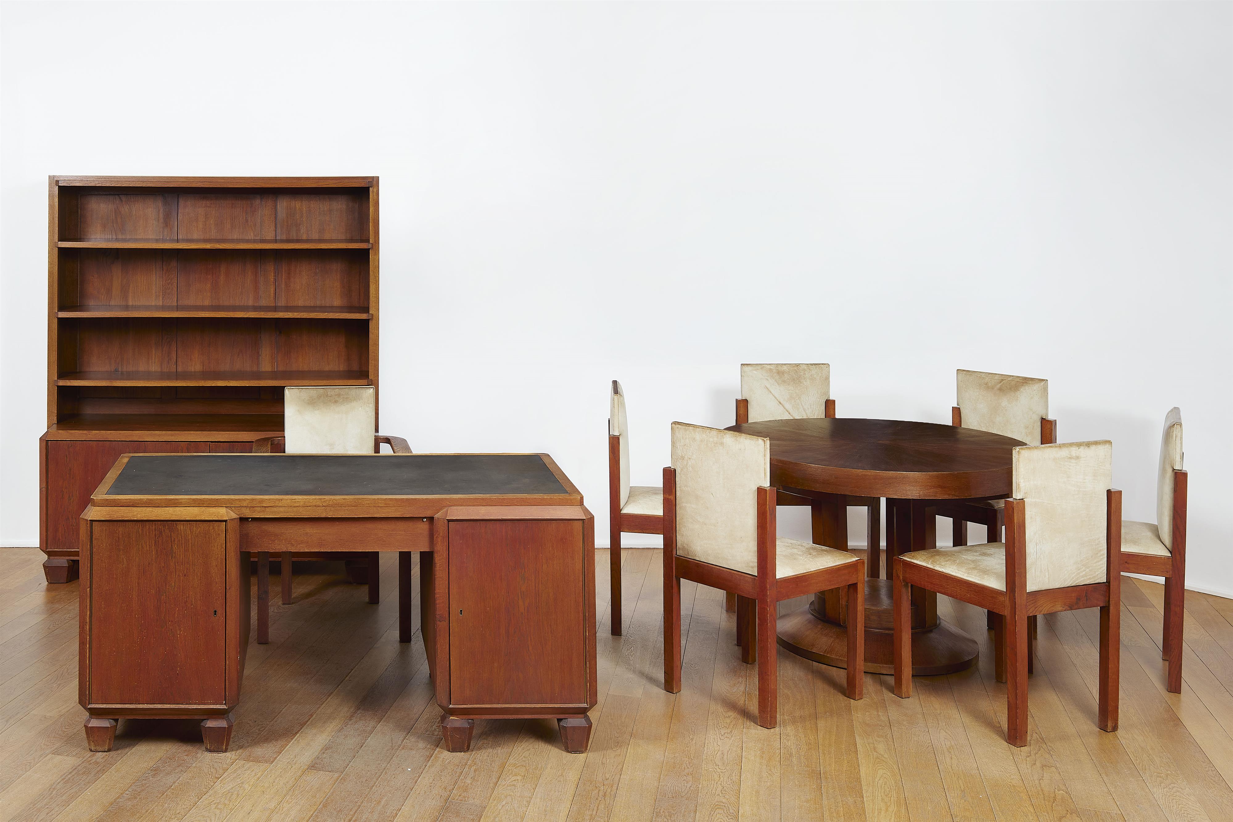 A group of eleven pieces of furniture 
The Drawing Room by Walter Gropius and Adolf Meyer for Georg and Ilse Hanstein 
including six letters by Walter Gropius and Adolf Meyer as well as the original 1:1 design sketches - image-2