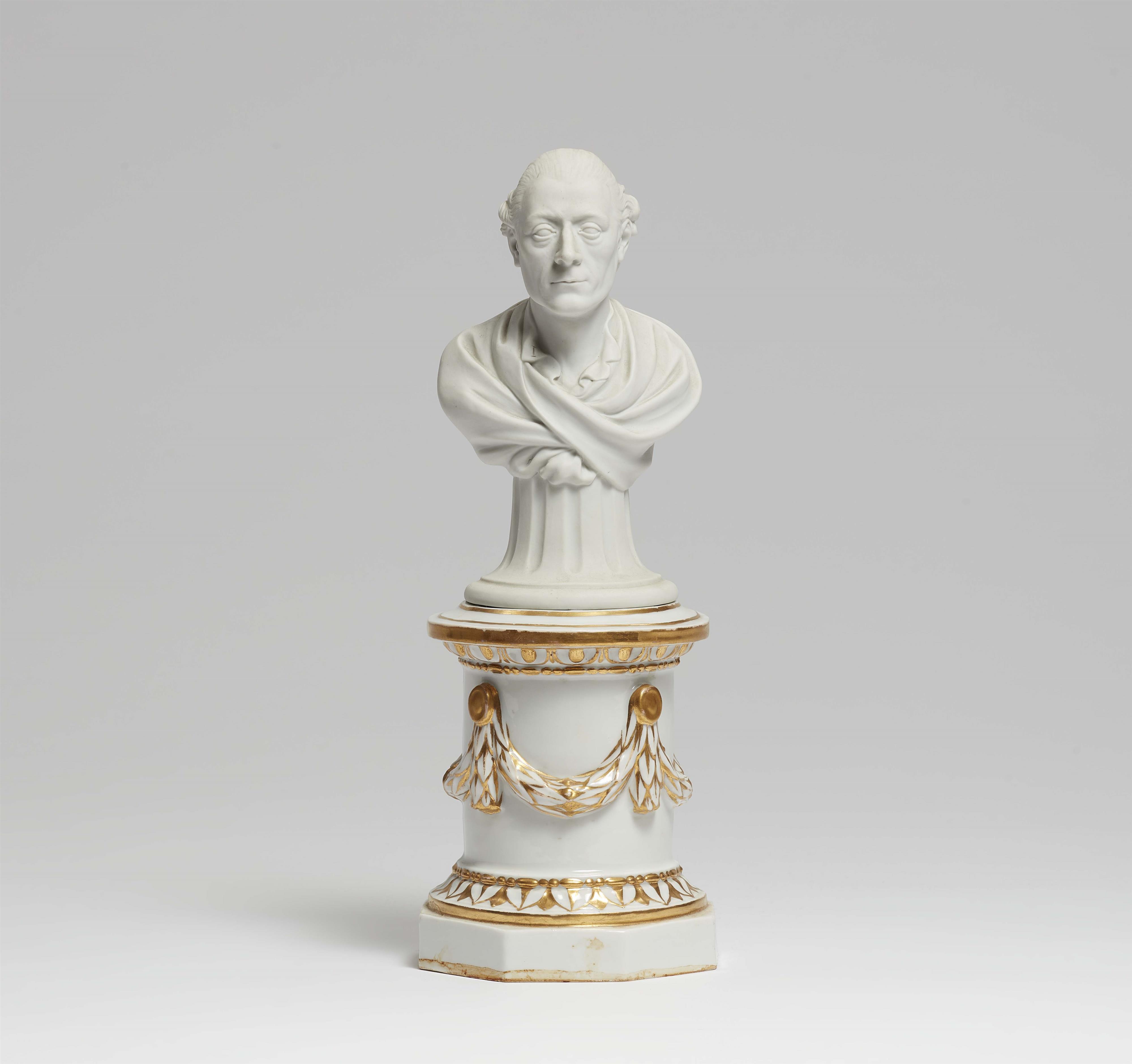 A Fürstenburg porcelain bust of Lavater - image-1