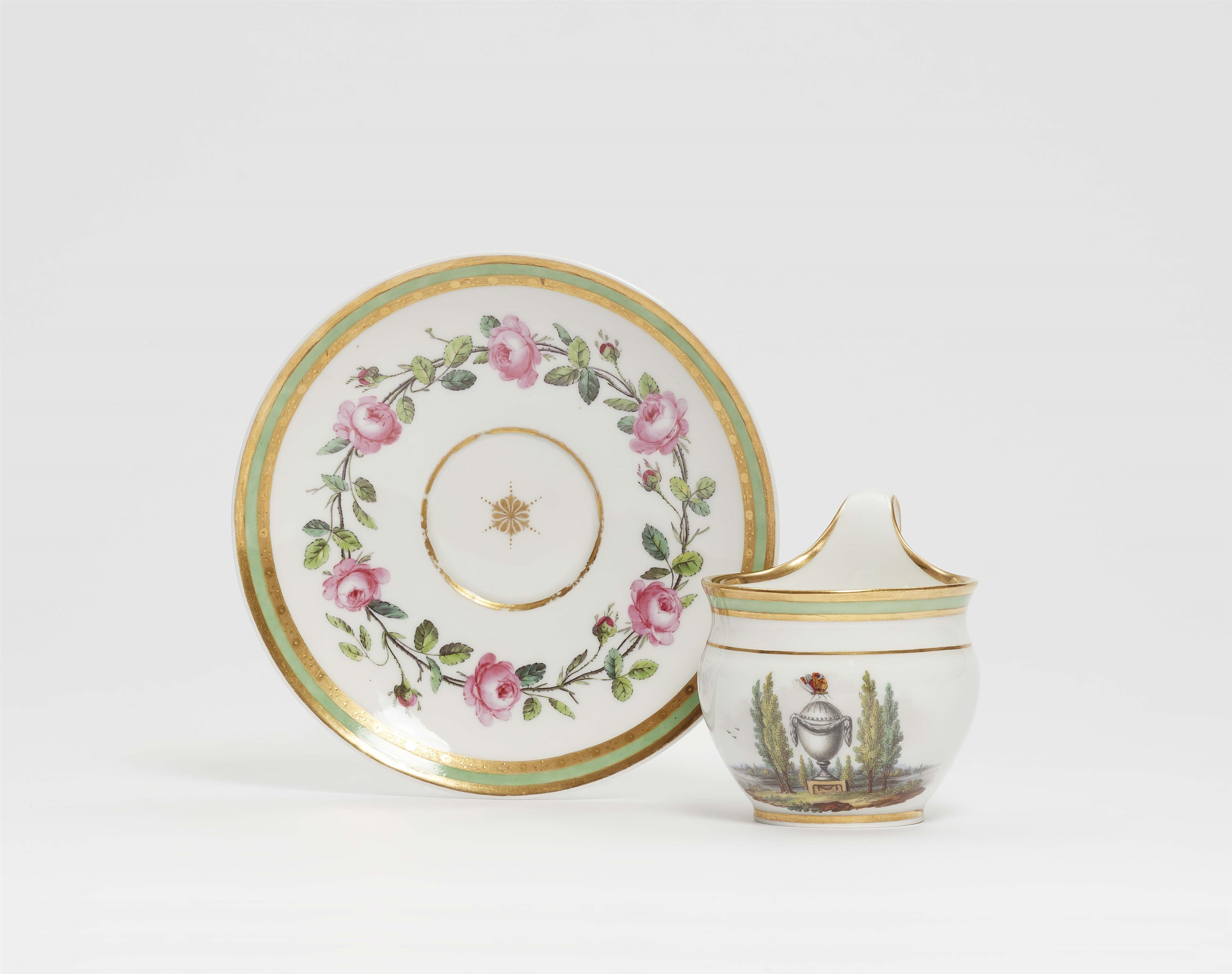A Berlin KPM porcelain friendship cup and saucer - image-1