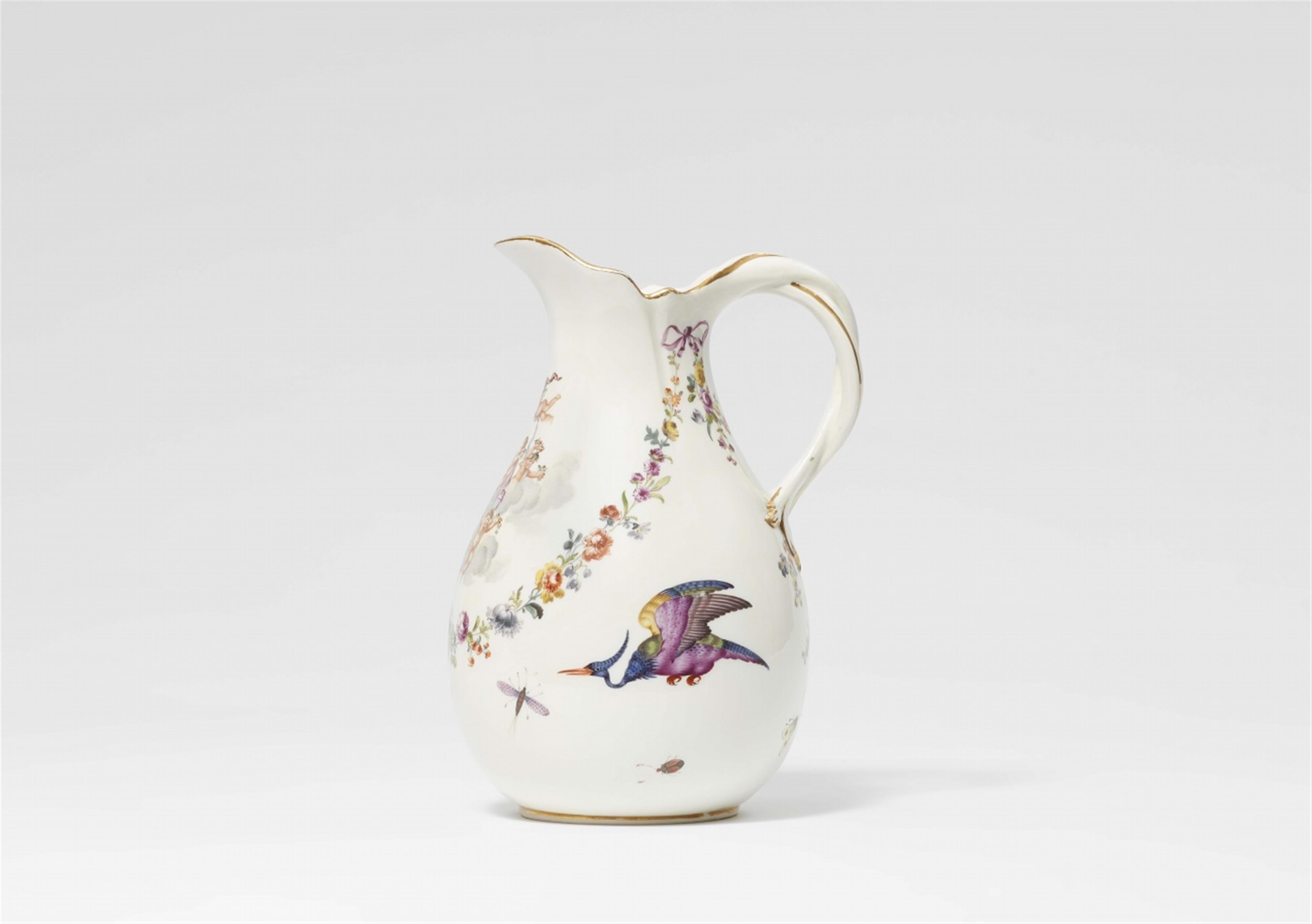 A Meissen porcelain jug in the manner of Sèvres - image-2