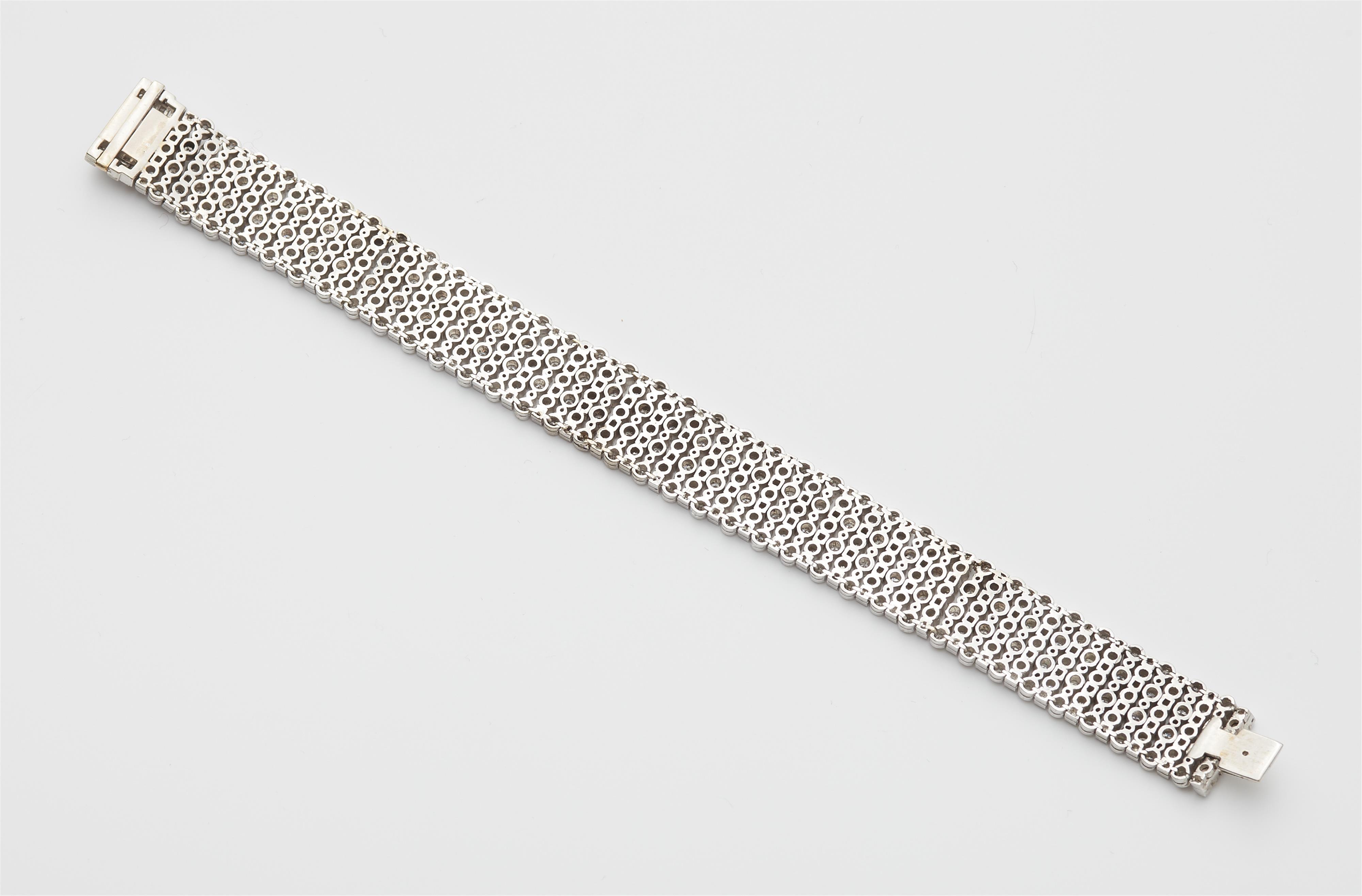An American 18k white gold diamond bracelet. - image-2