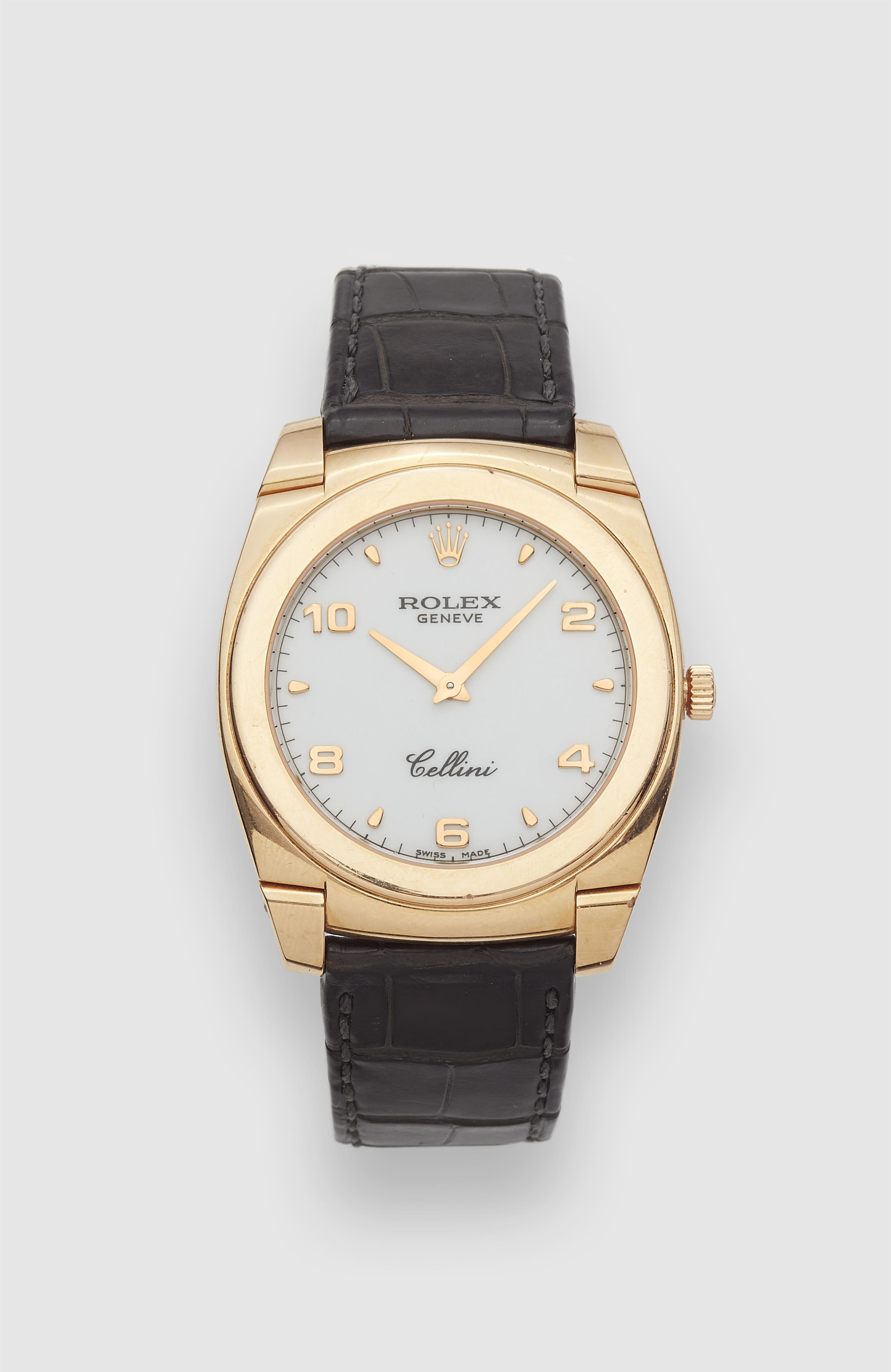 A 18k yellow gold manual winding Rolex Cellini gentleman's wristwatch. - image-1