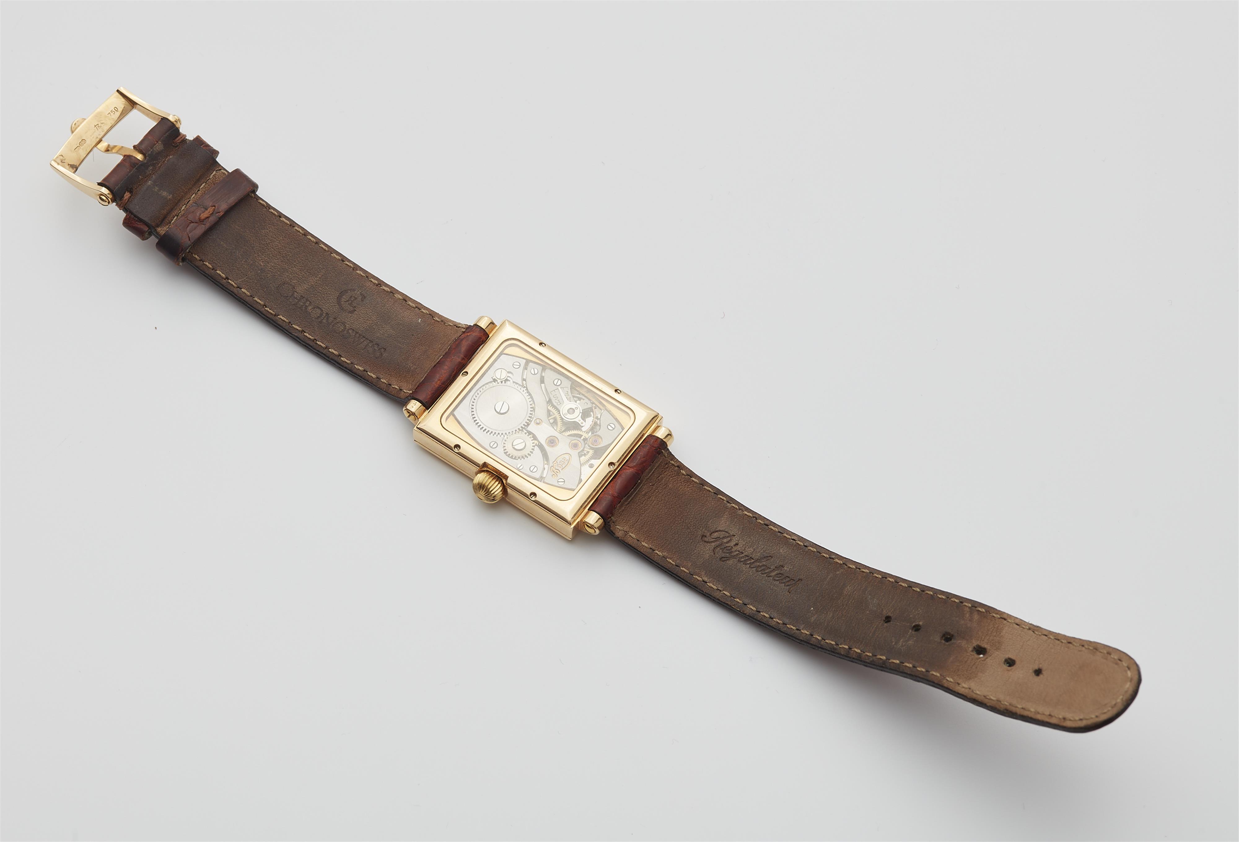 An 18k manual winding Chronoswiss Regulateur Rectangulaire gentleman's wristwatch. - image-3