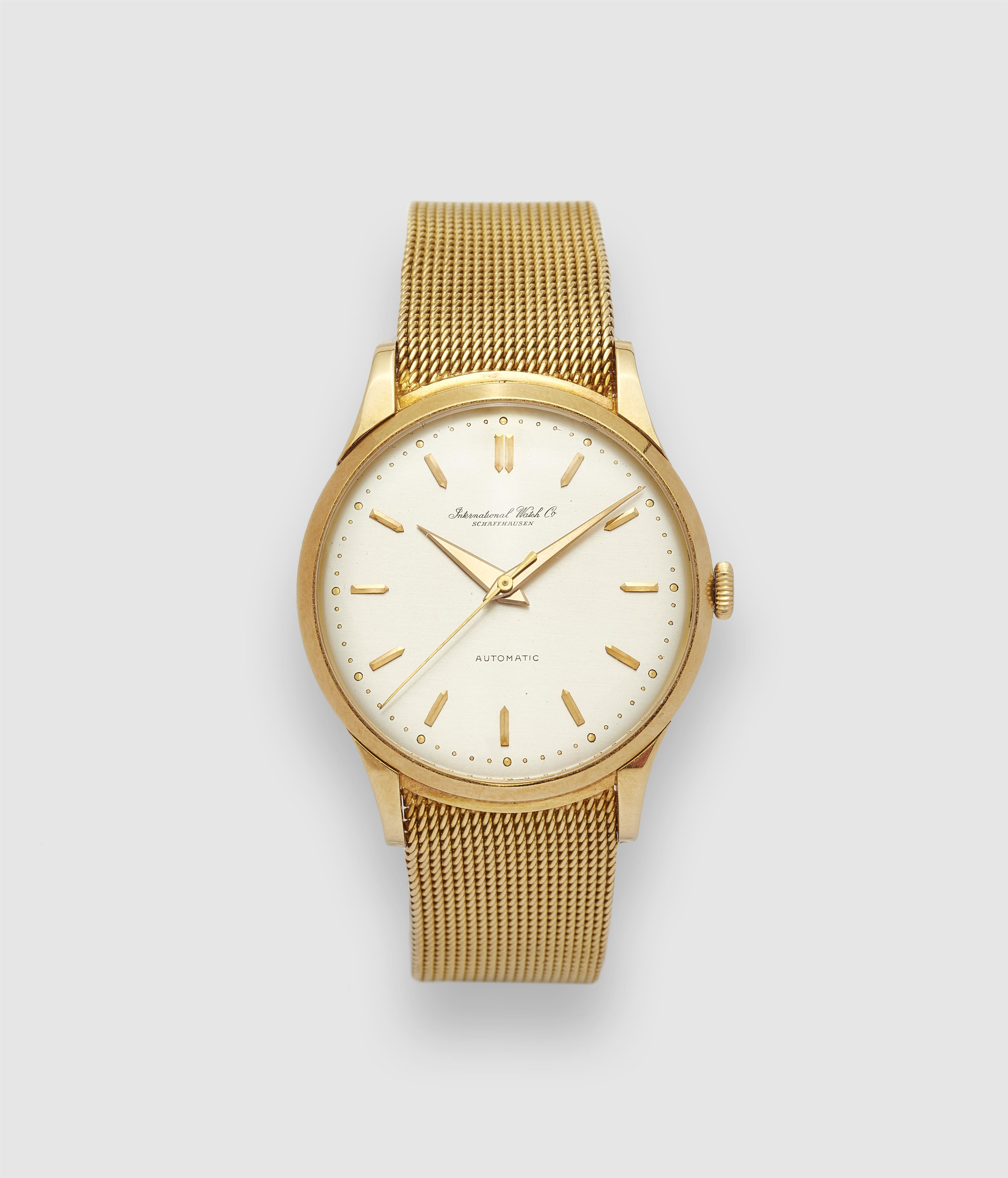 An 18k IWC automatic gentleman´s wristwatch with a René Kern bracelet. - image-1