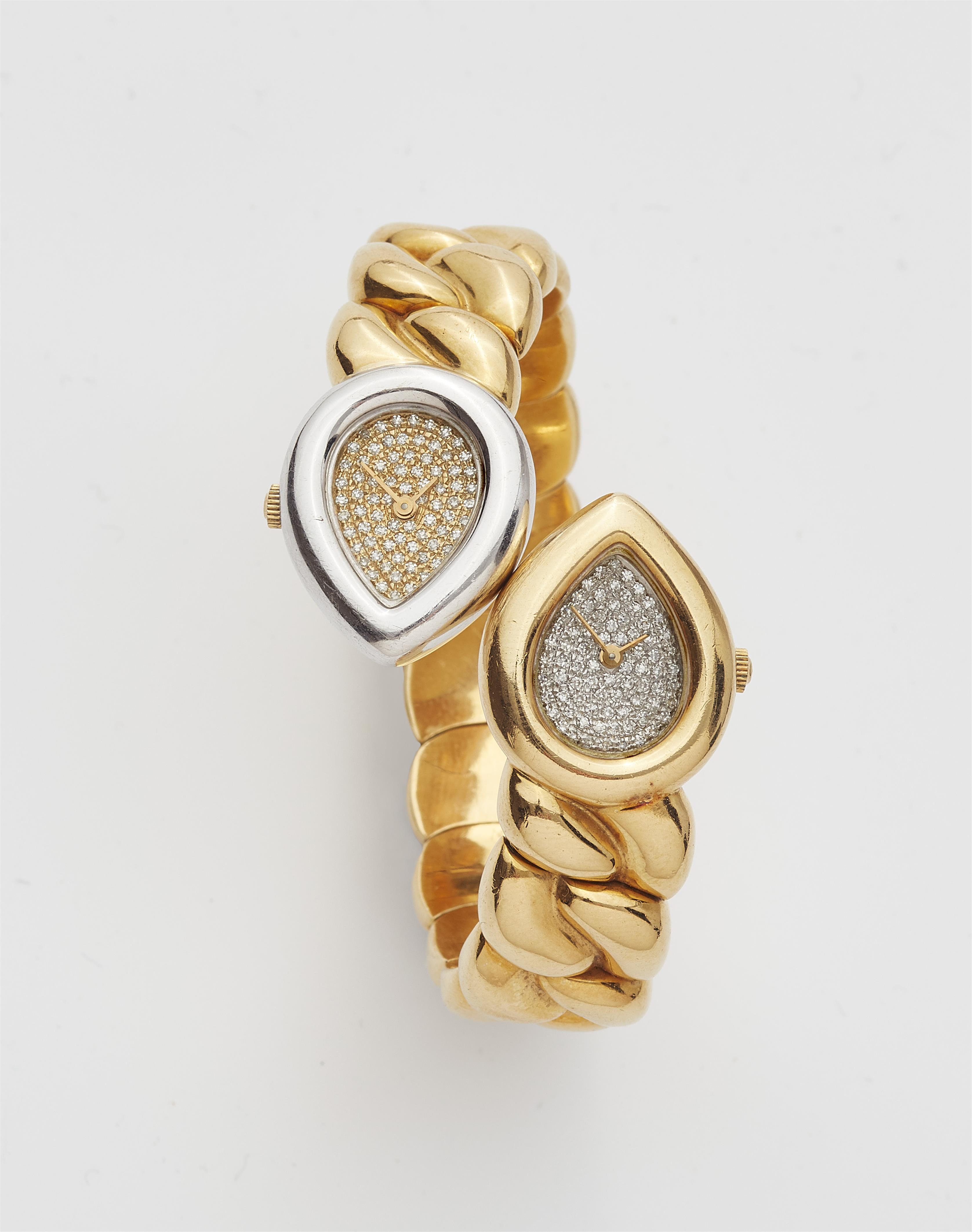 An 18k bicolour quartz ladies Adler jewellery watch "Toi & Moi". - image-1