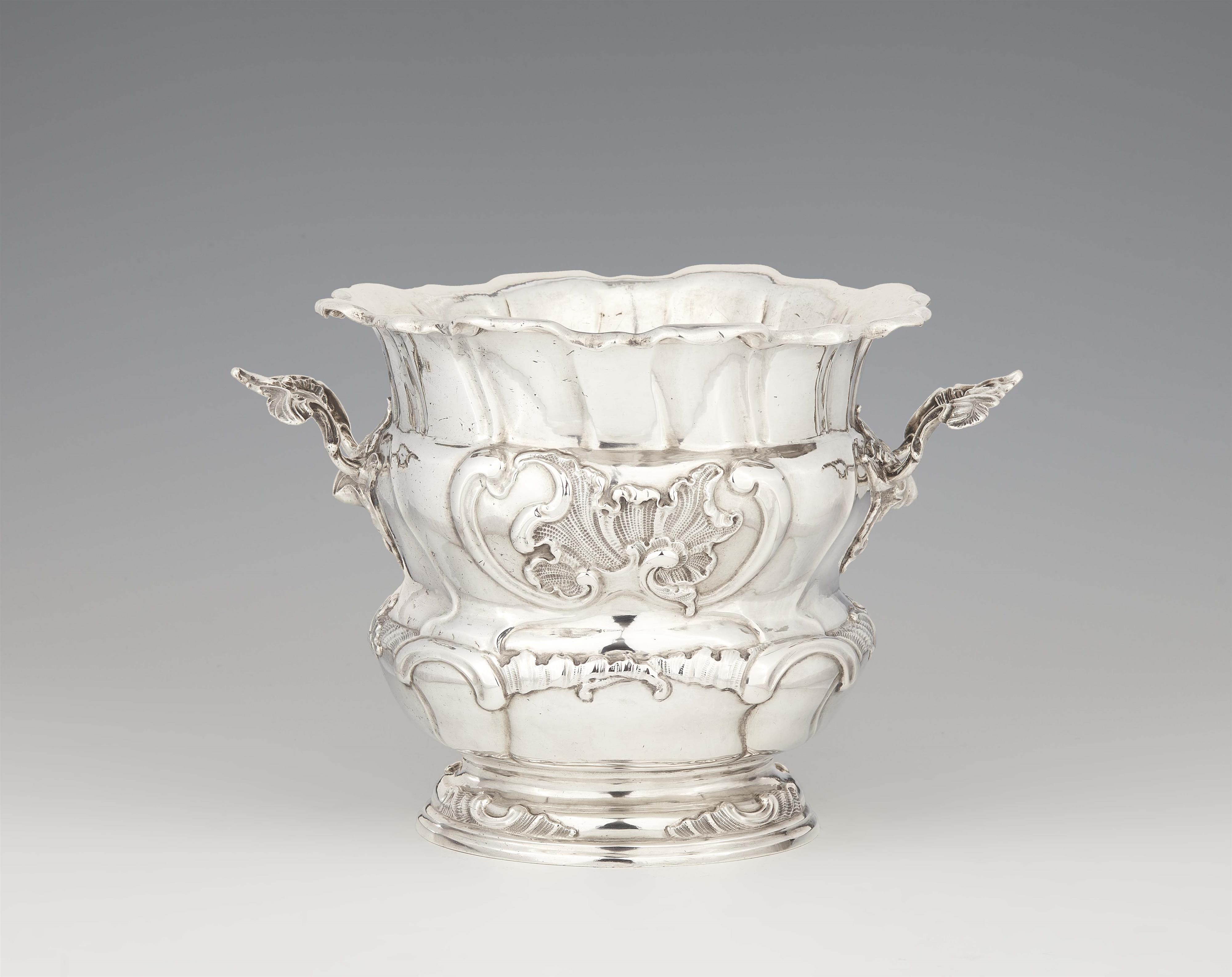 An Augsburg Rococo silver wine cooler - image-1