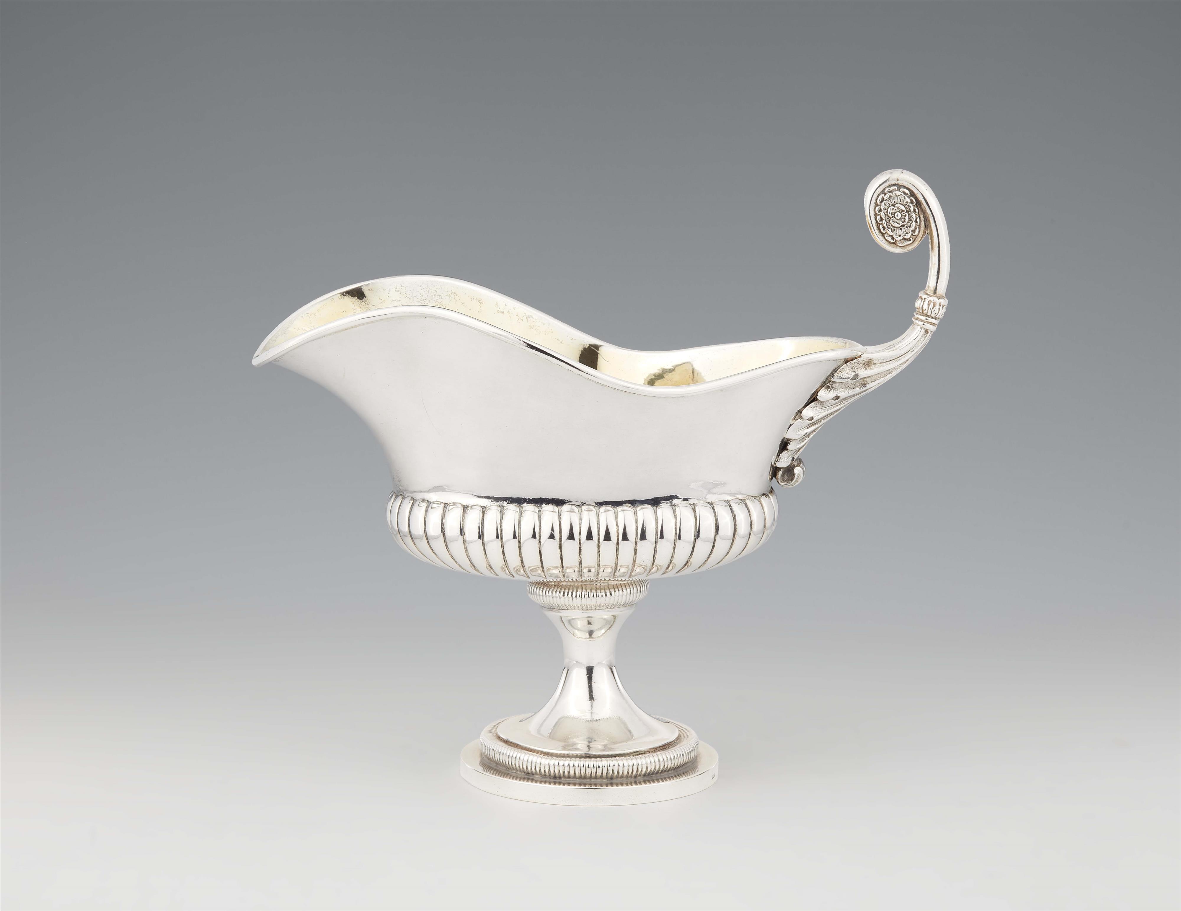 A silver sauce boat from the Dresden court silver - image-1