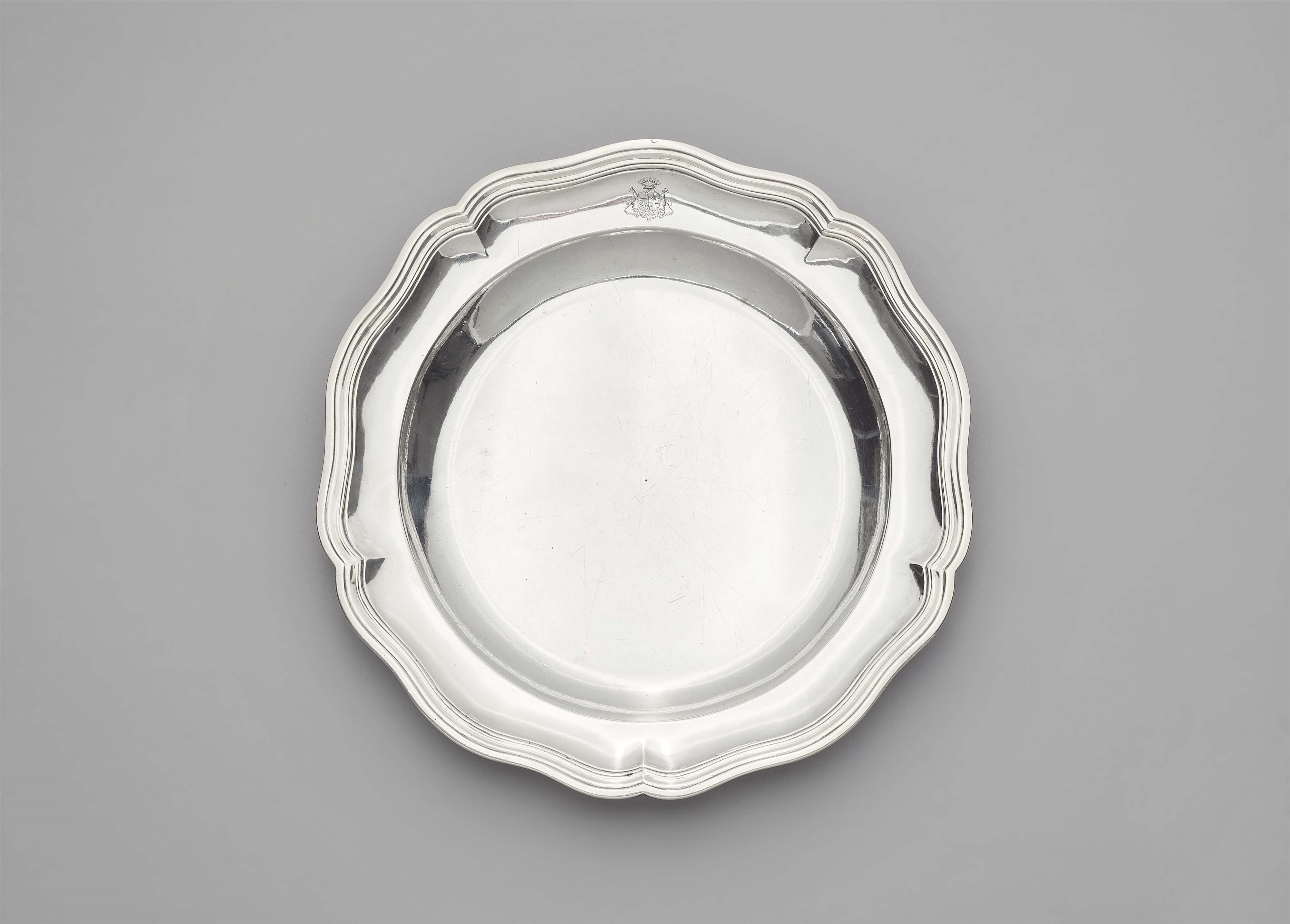 A Louis XVI silver plate - image-1