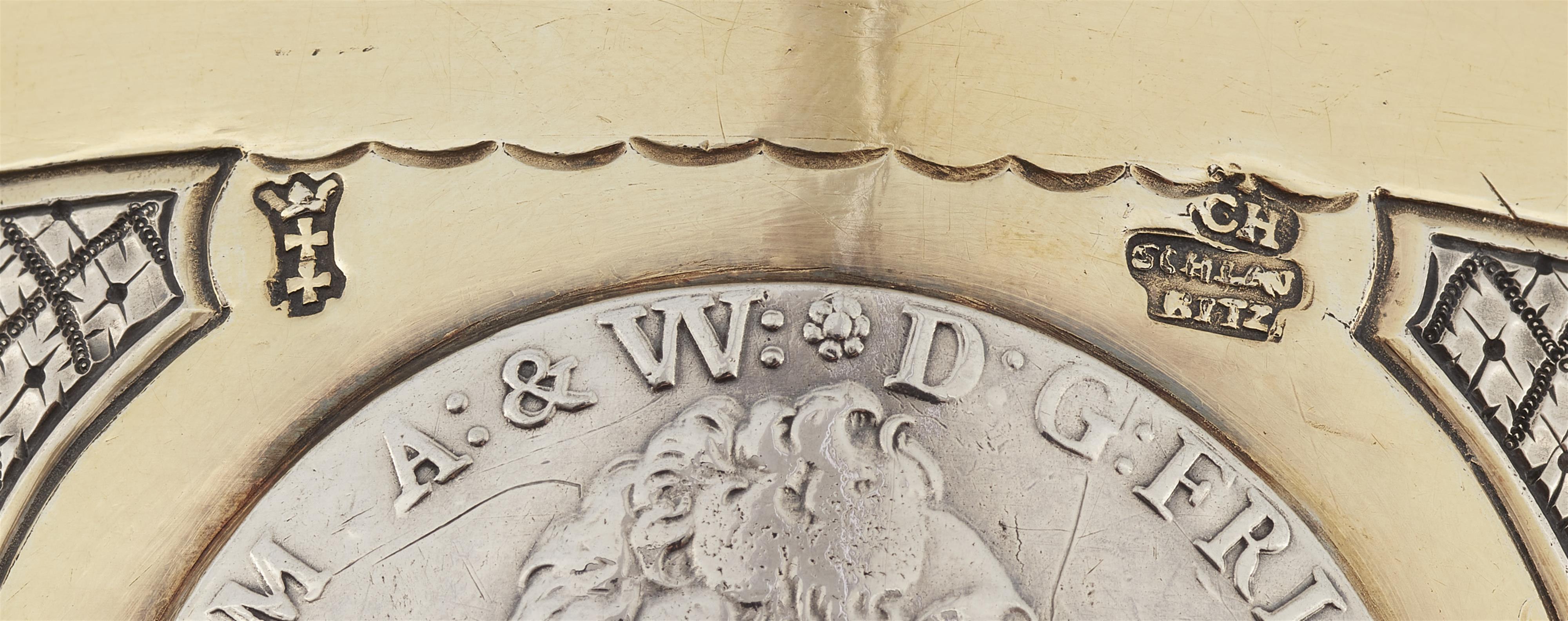 A large Gdansk silver coin beaker - image-6