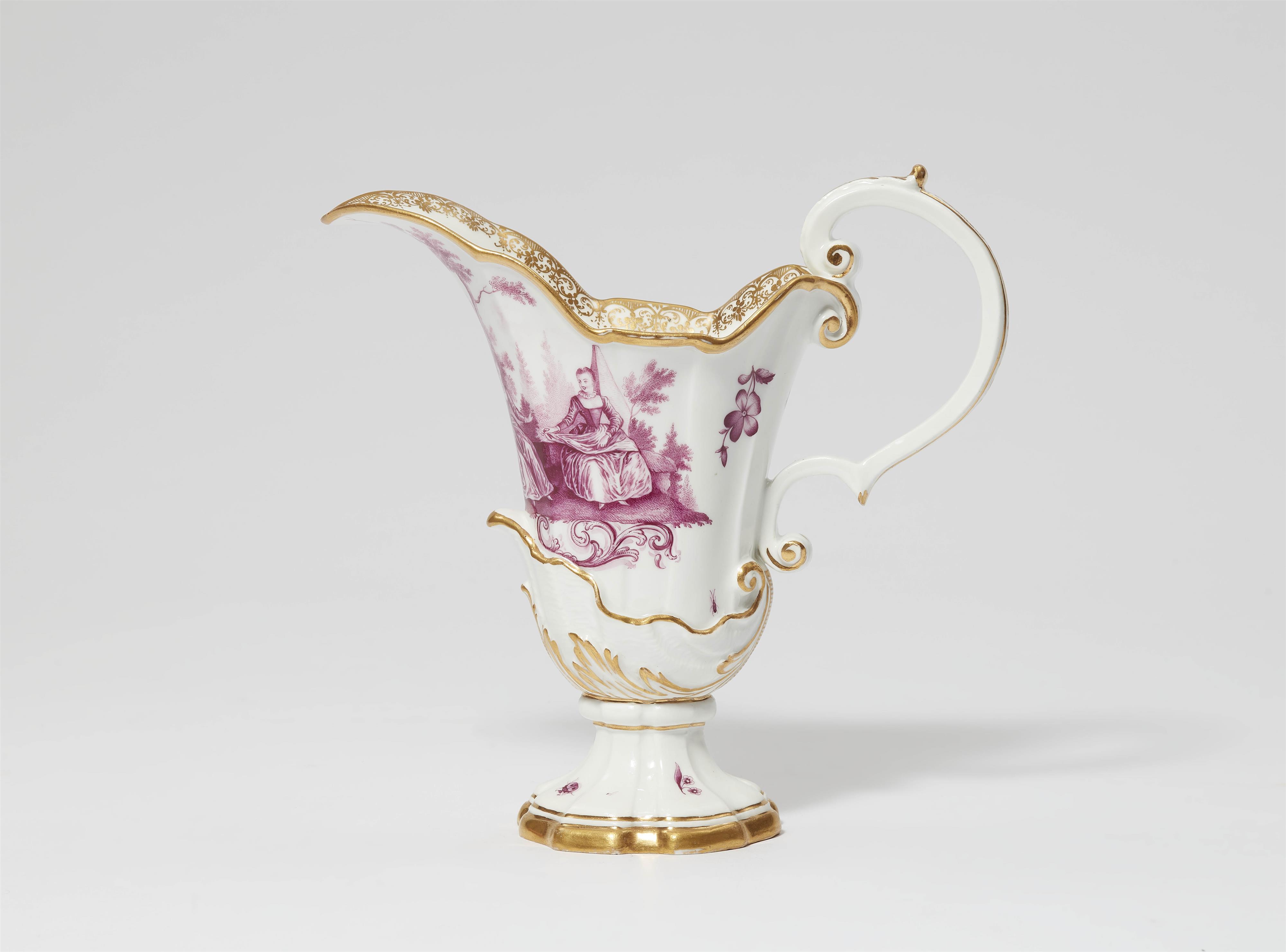 A Meissen porcelain pitcher with elegant company - image-1