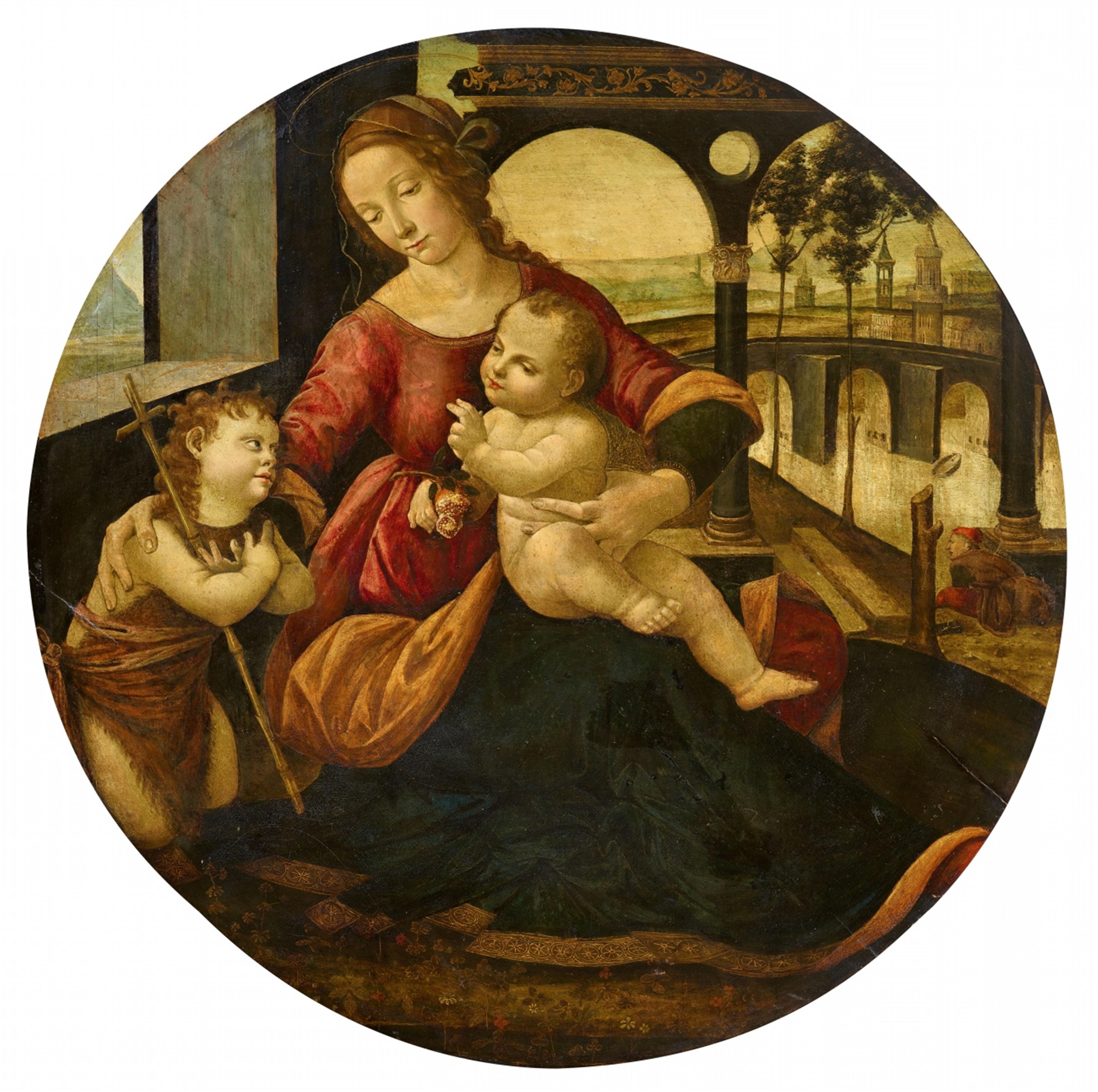 Tommaso di Credi - Madonna mit Christuskind und dem Johannesknaben - image-1