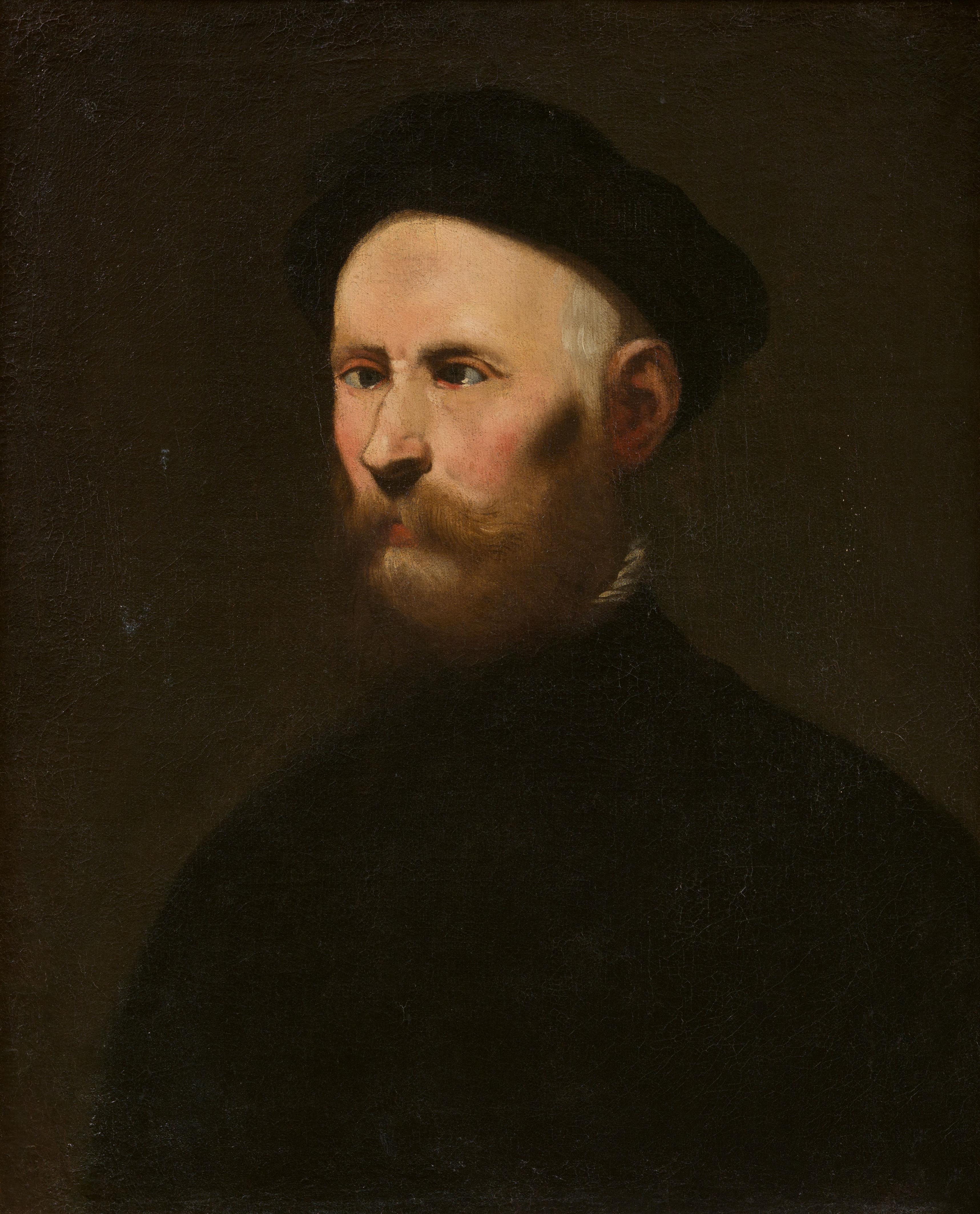 Jacopo Robusti, called Tintoretto - Portrait of a Man, Bust-Length, in a Black Jacket - image-1