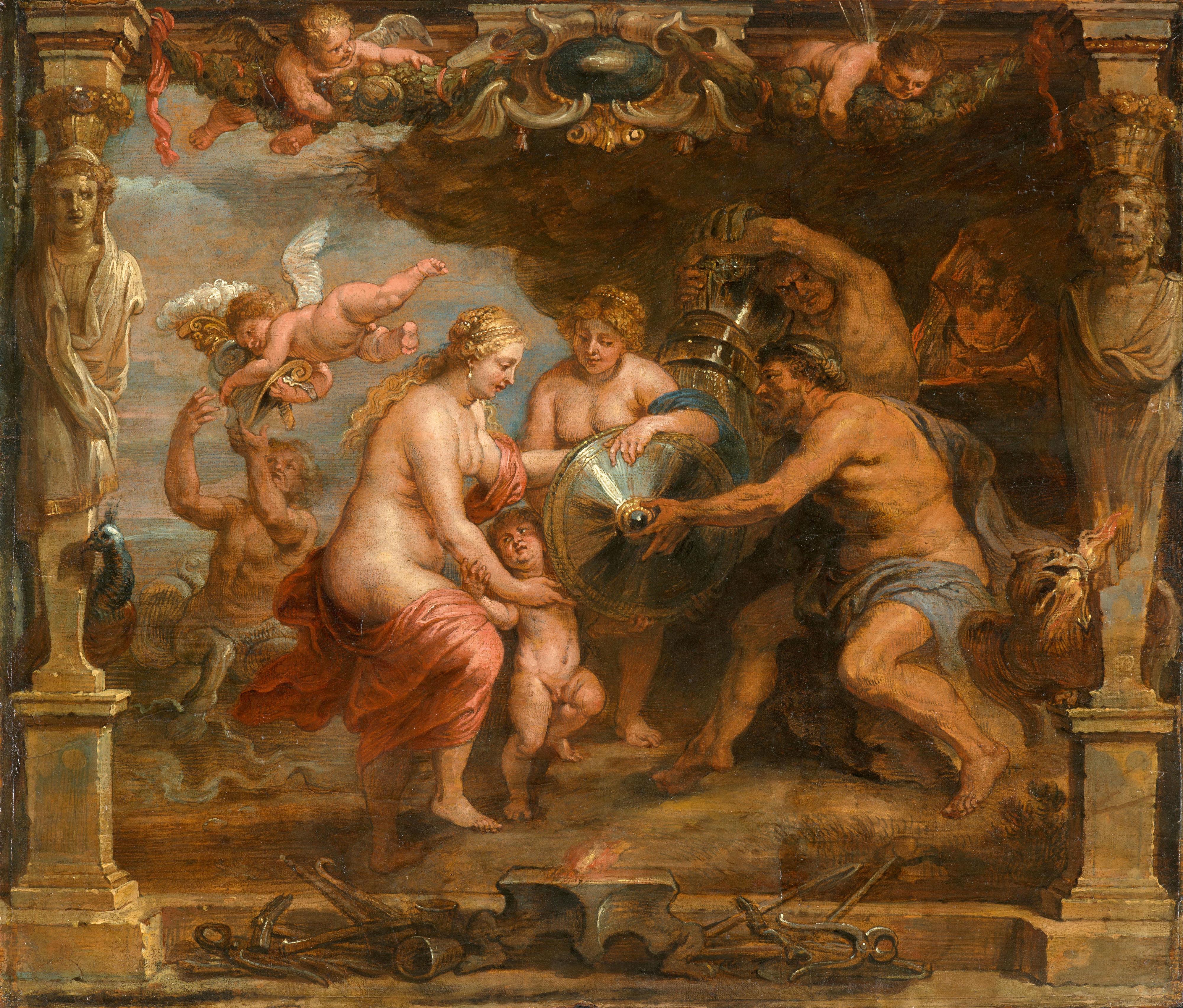 Erasmus Quellinus II - Thetis Recieving Weapons for Achilles - image-1