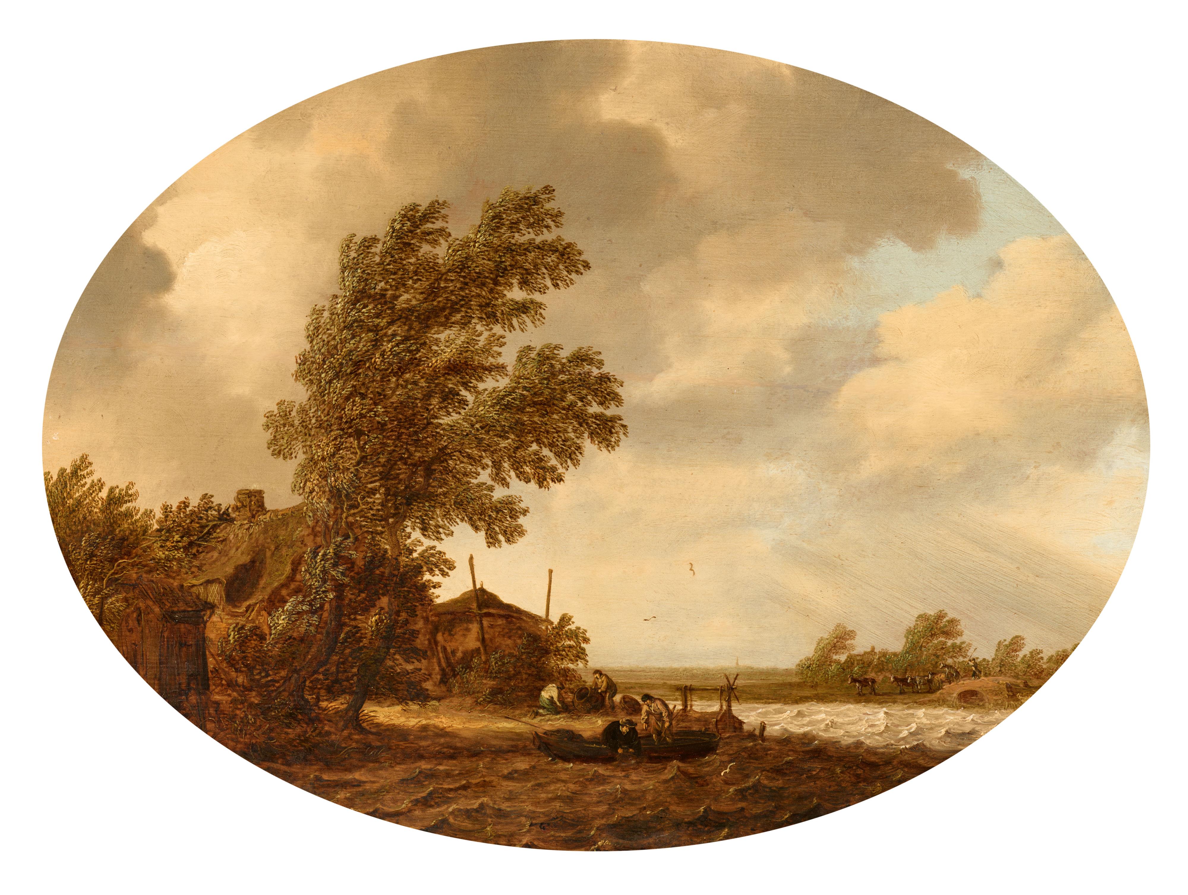 Maerten Fransz. van der Hulst - River Landscape with Fishermen - image-1