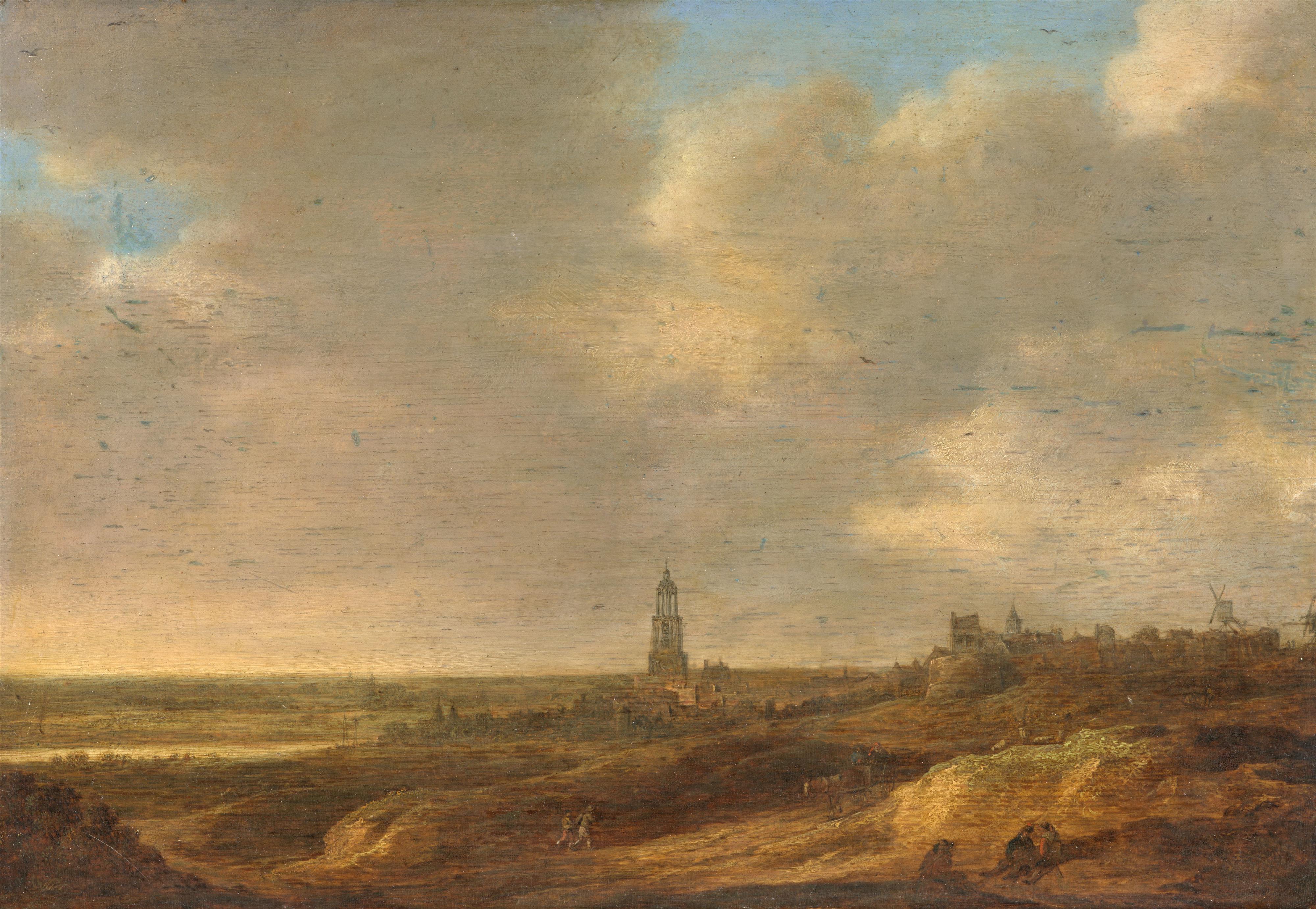 Jan van Goyen, attributed to - View of Rhenen - image-1