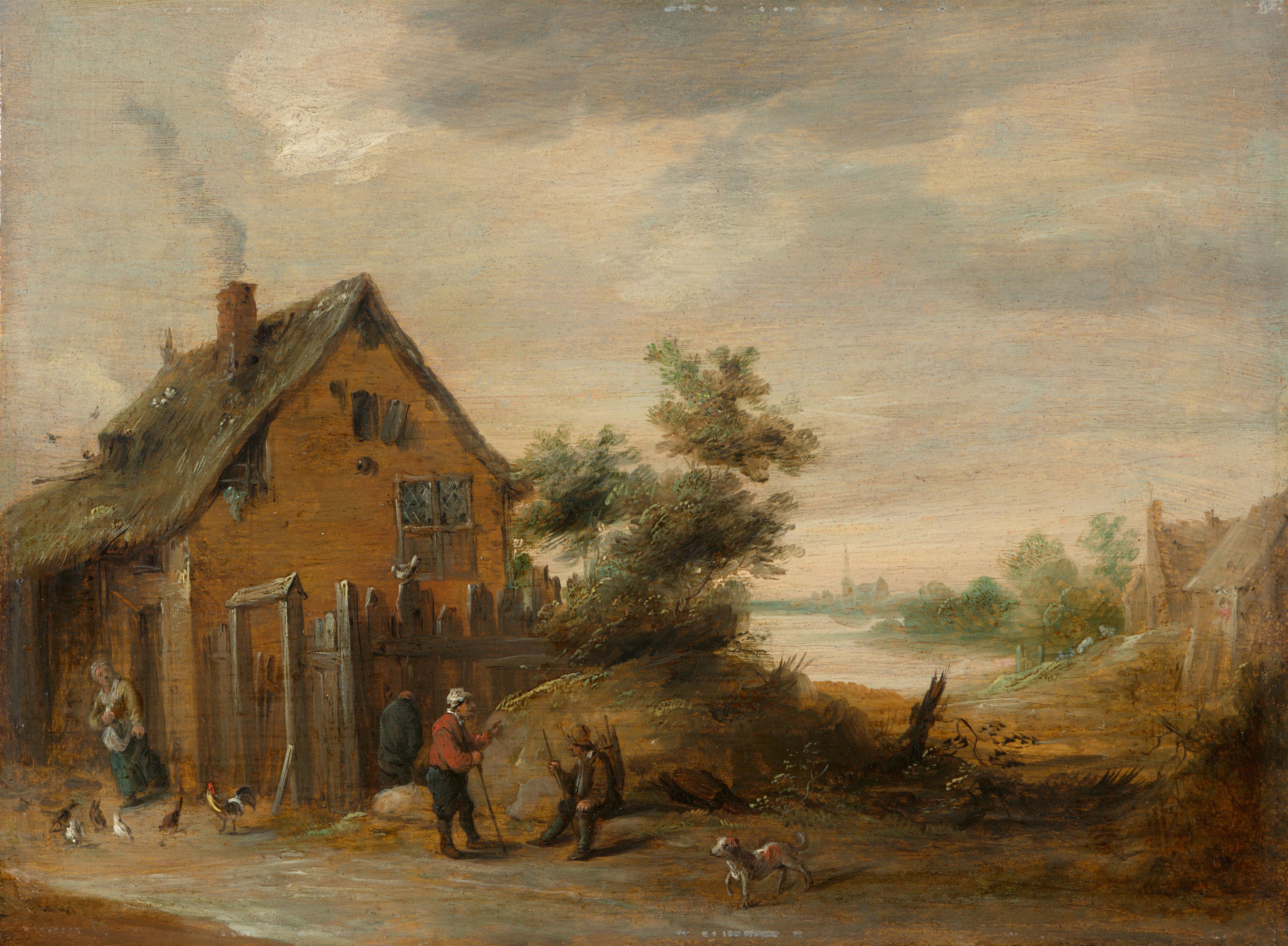 Thomas van Apshoven - Figuren vor einem Bauernhaus - image-1