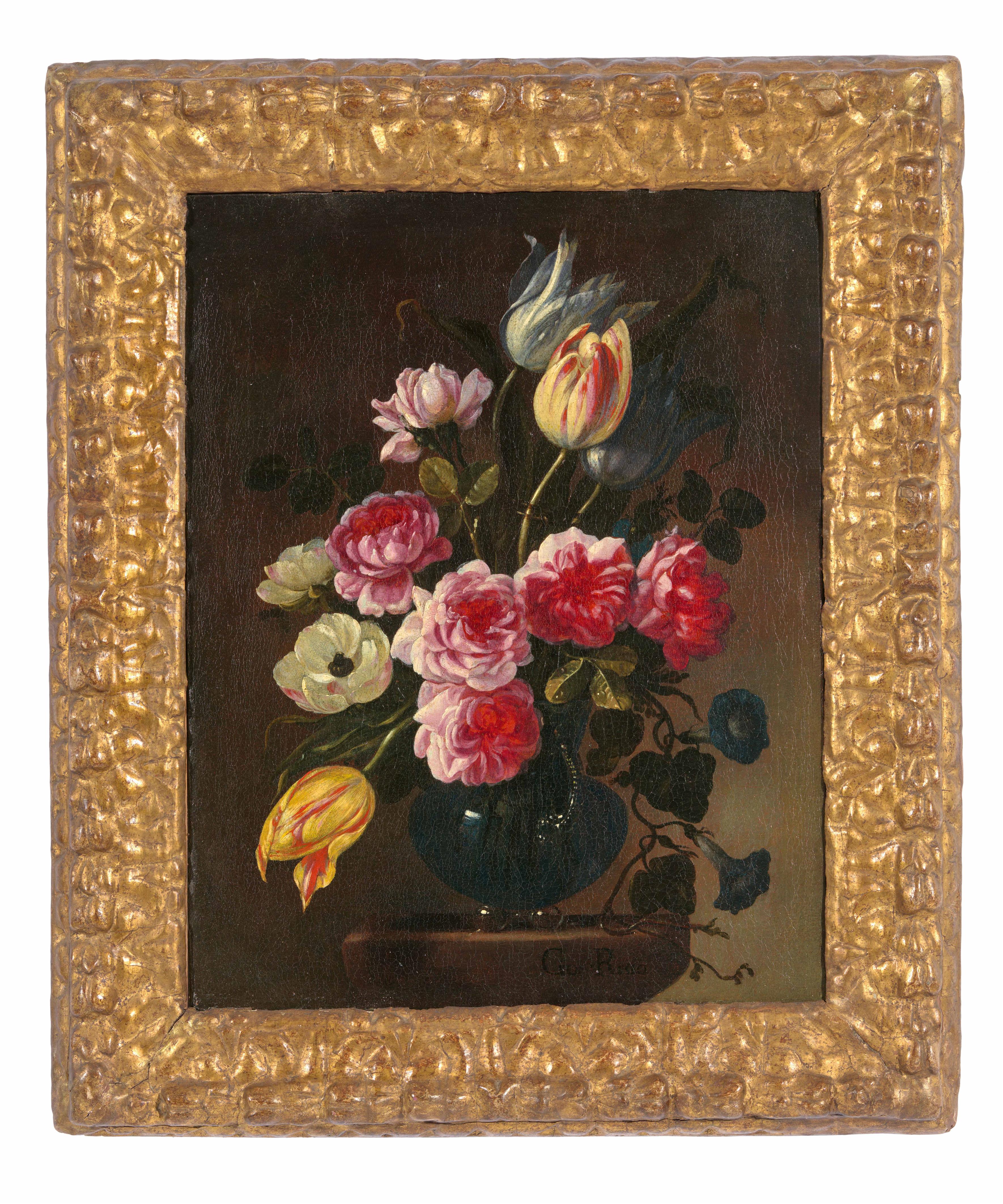Giuseppe Recco - Blumenvase mit Anemonen und Tulpen
Blumenvase mit Rosen und Tulpen - image-1
