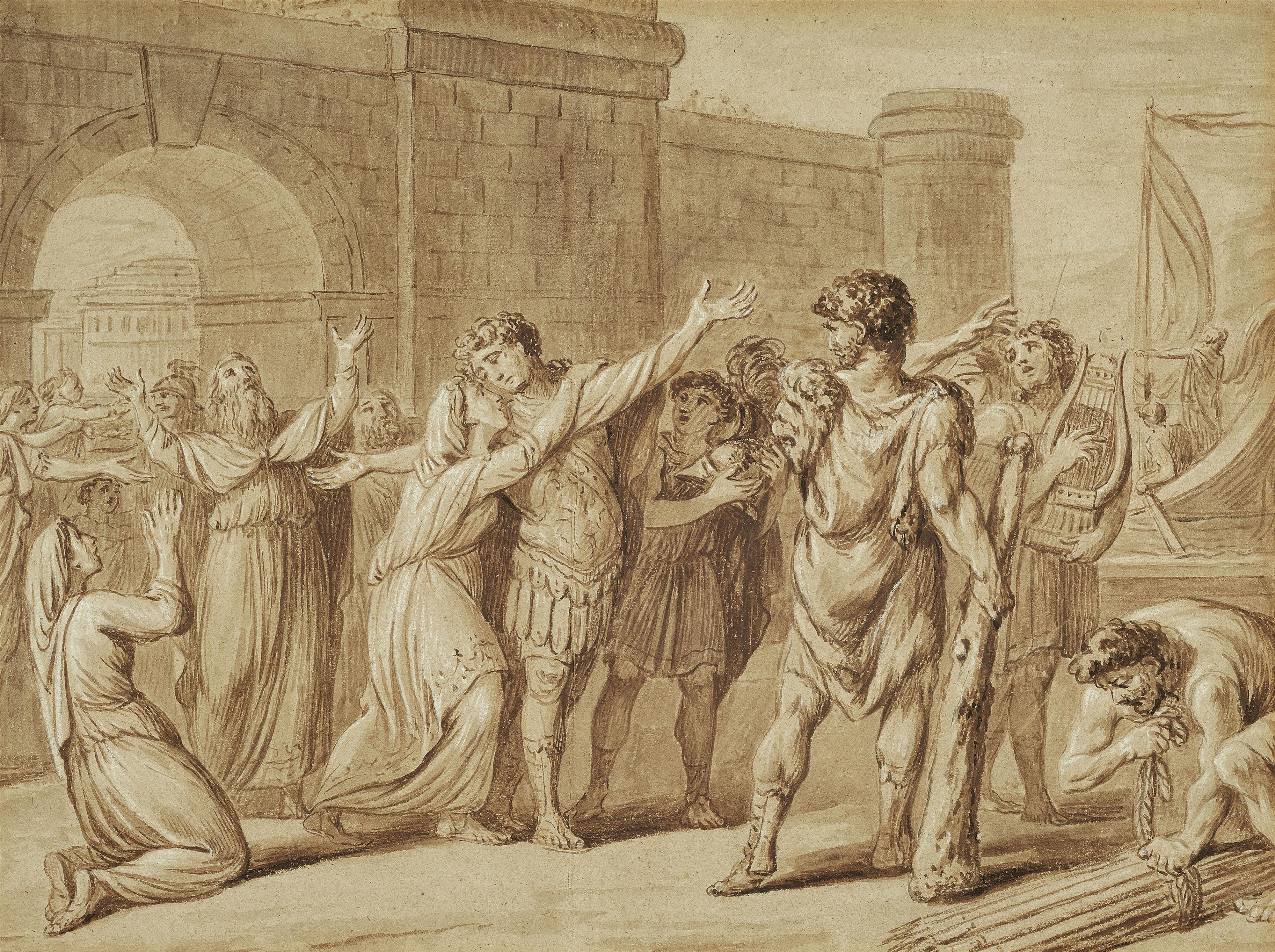 Gaetano Gandolfi, attributed to - Hercules, Orpheus and Jason departing for the Voyage of the Argonauts - image-1