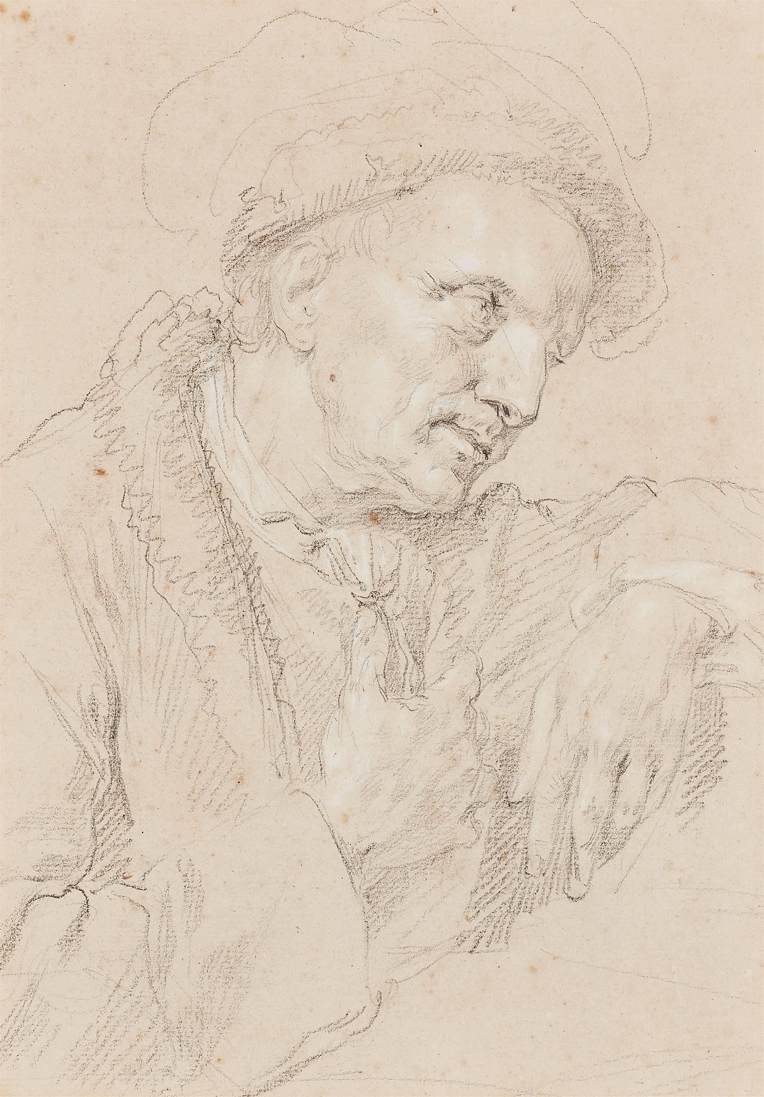 Jean-Baptiste Greuze, zugeschrieben - Portrait eines Mannes - image-1