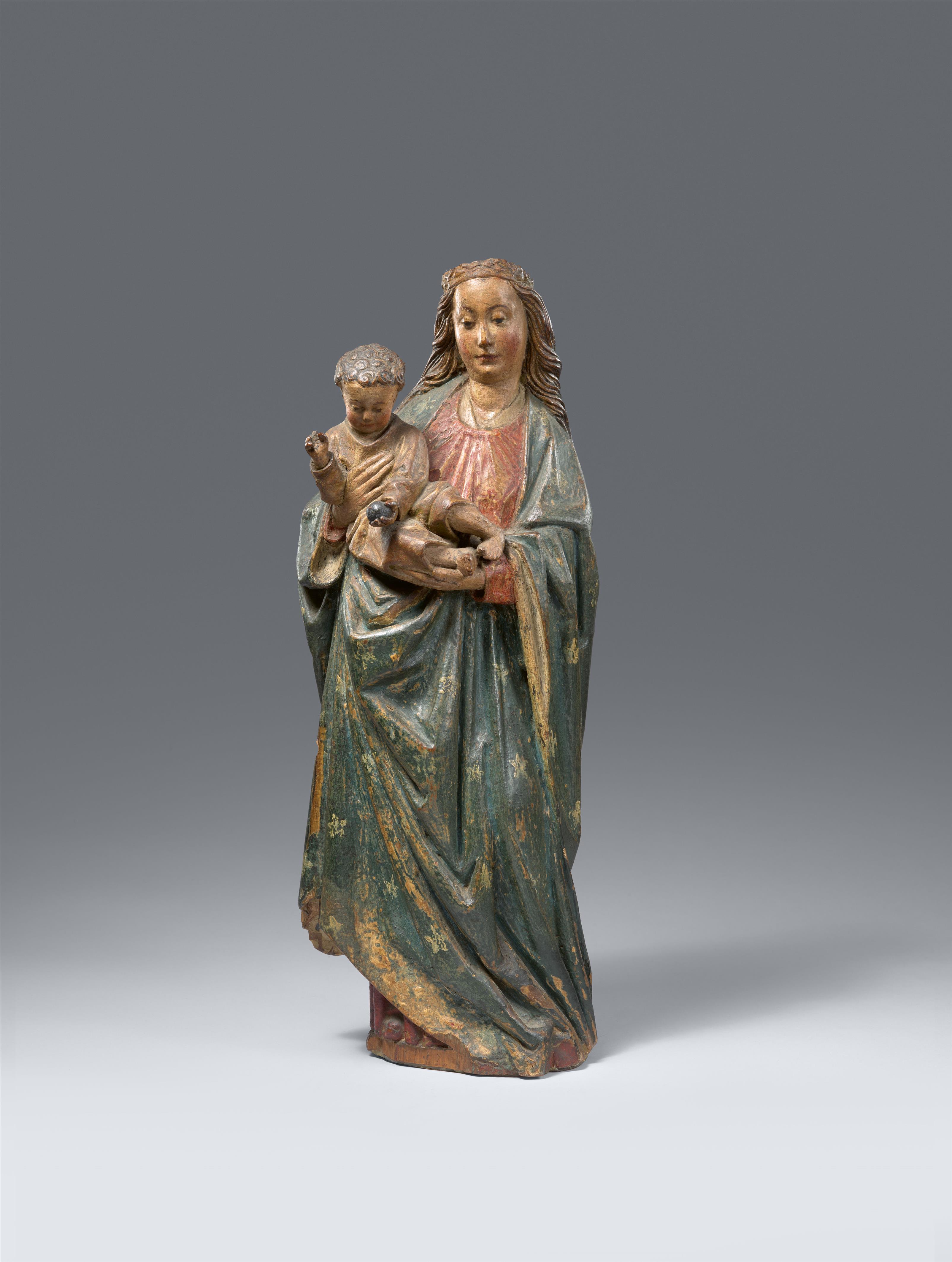 Probably Upper Rhine-Region second half 15th century - A wooden figure of the Virgin and Child, presumably Upper Rhine Region, second half 15th century - image-1