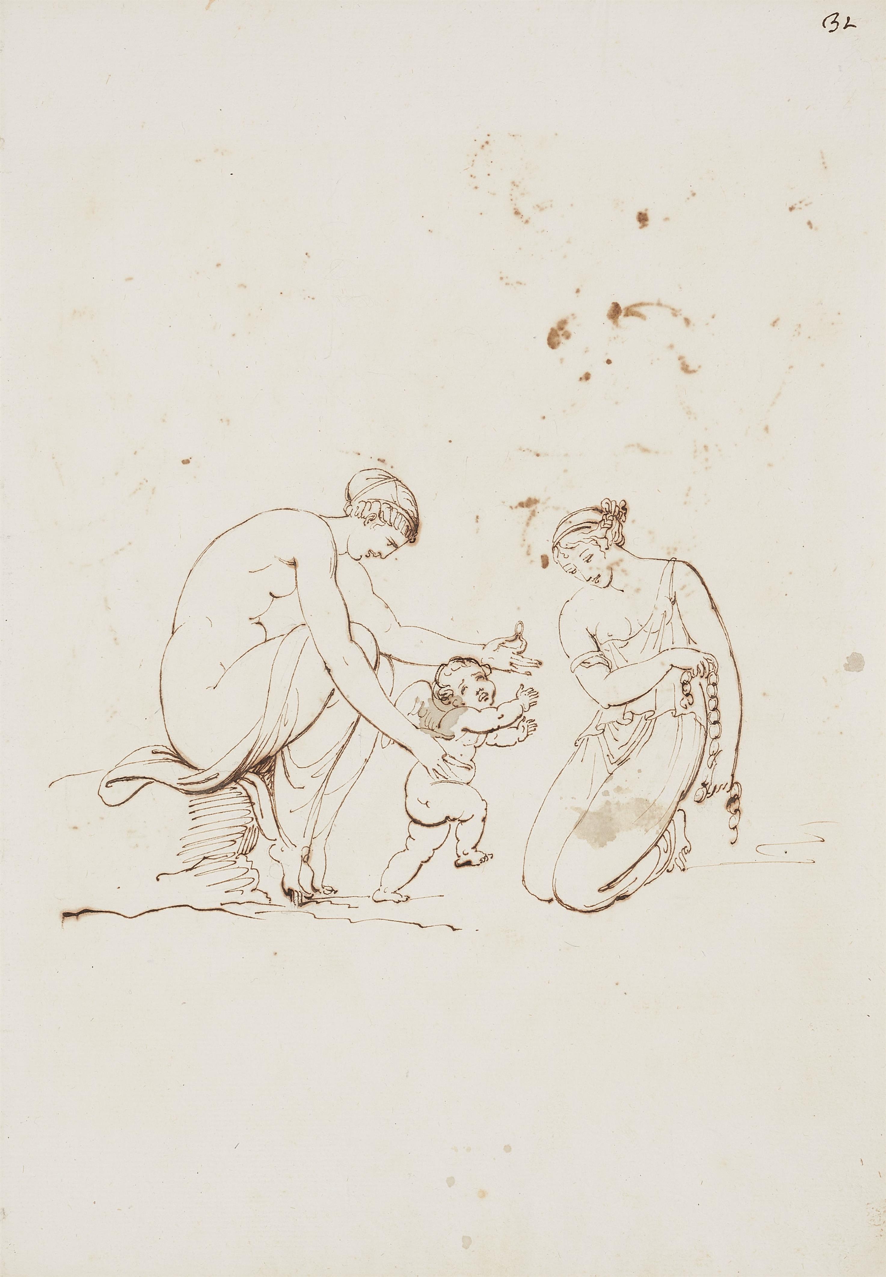 Johann Heinrich Wilhelm Tischbein - Two Nymphs with a Putto - image-1