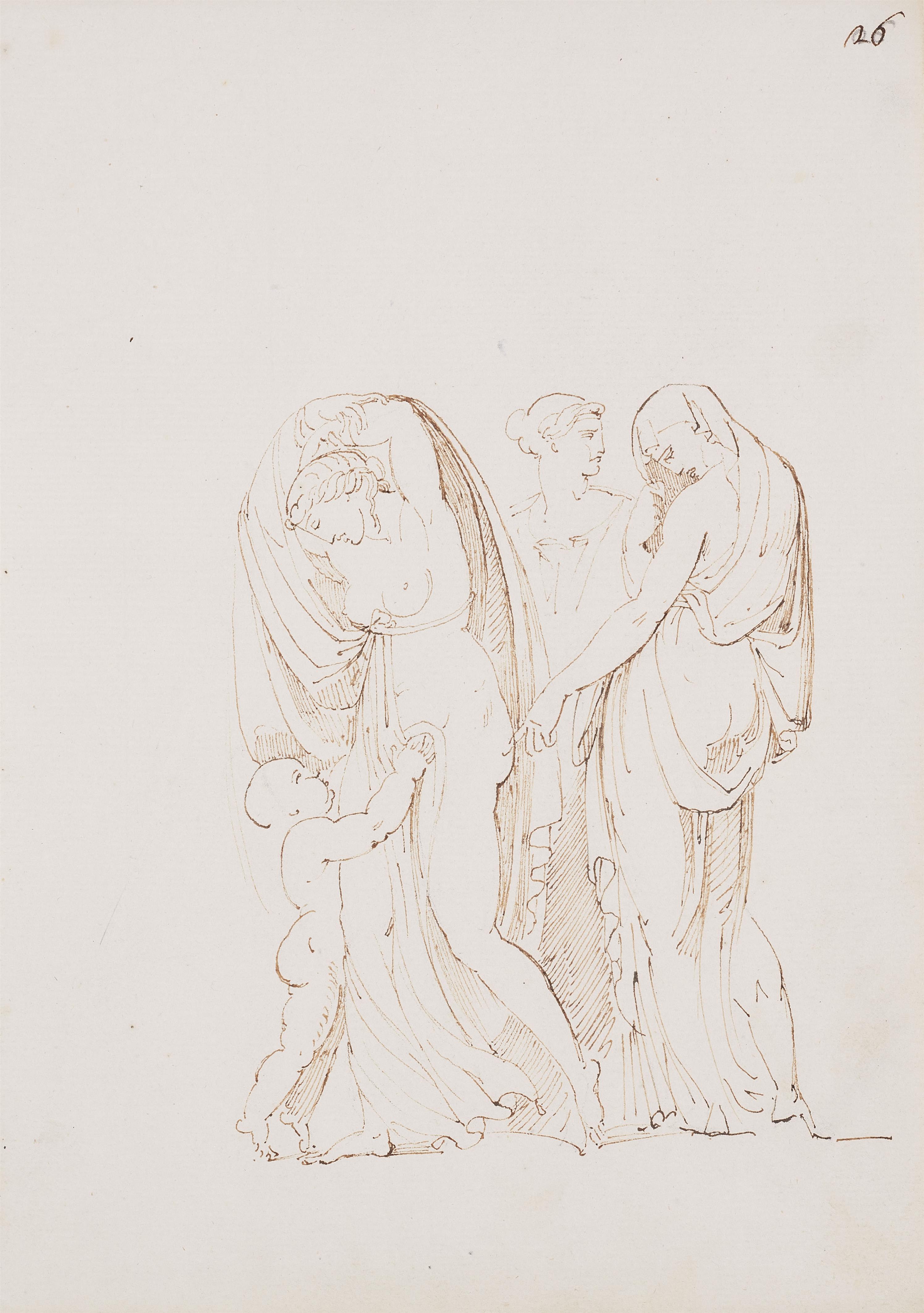 Johann Heinrich Wilhelm Tischbein - Three Grieving women with Child - image-1