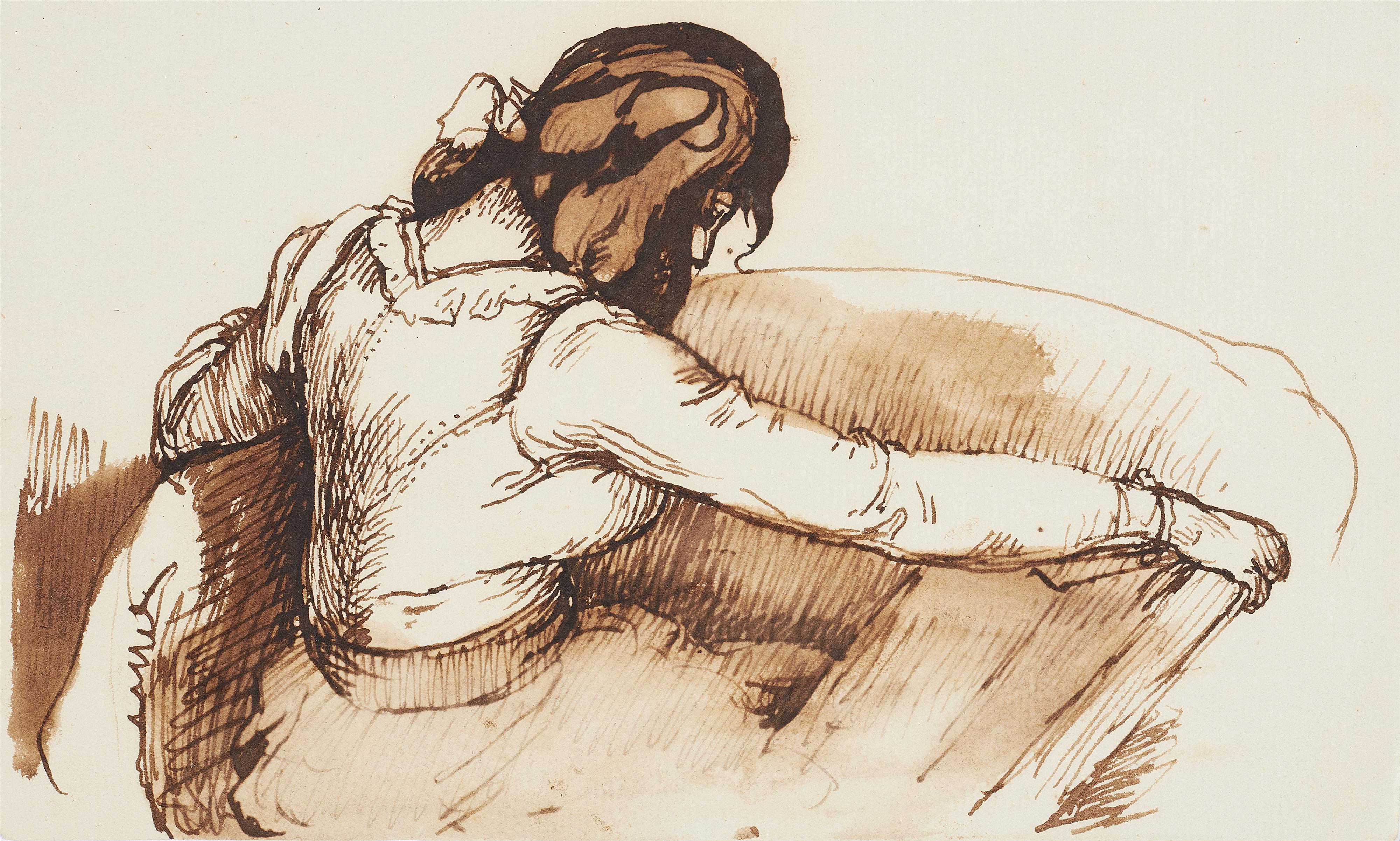 Johann Heinrich Wilhelm Tischbein - Seated Girl with an Open Book - image-1
