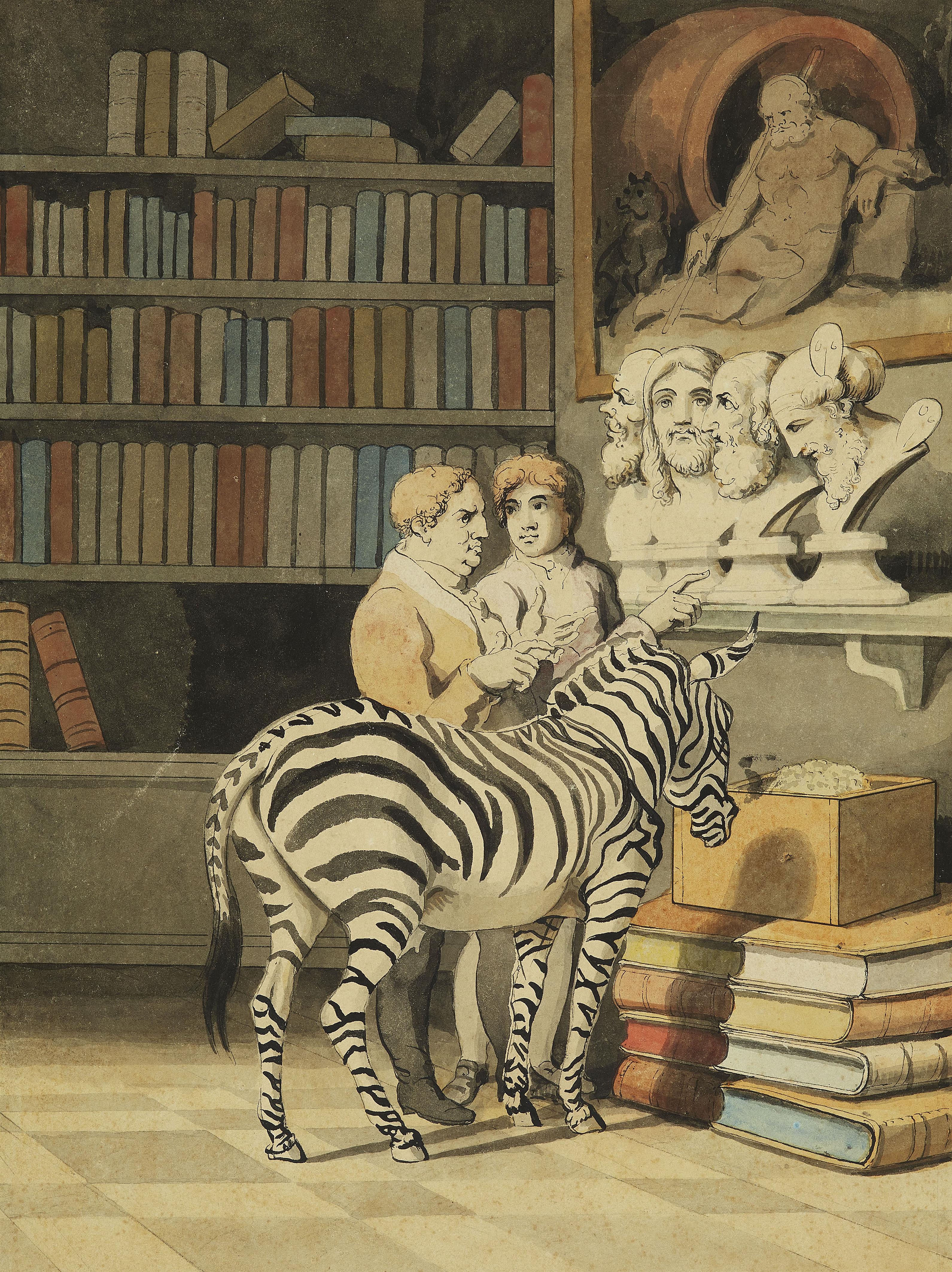 Johann Heinrich Wilhelm Tischbein - Der Esel in der Bibliothek - image-1