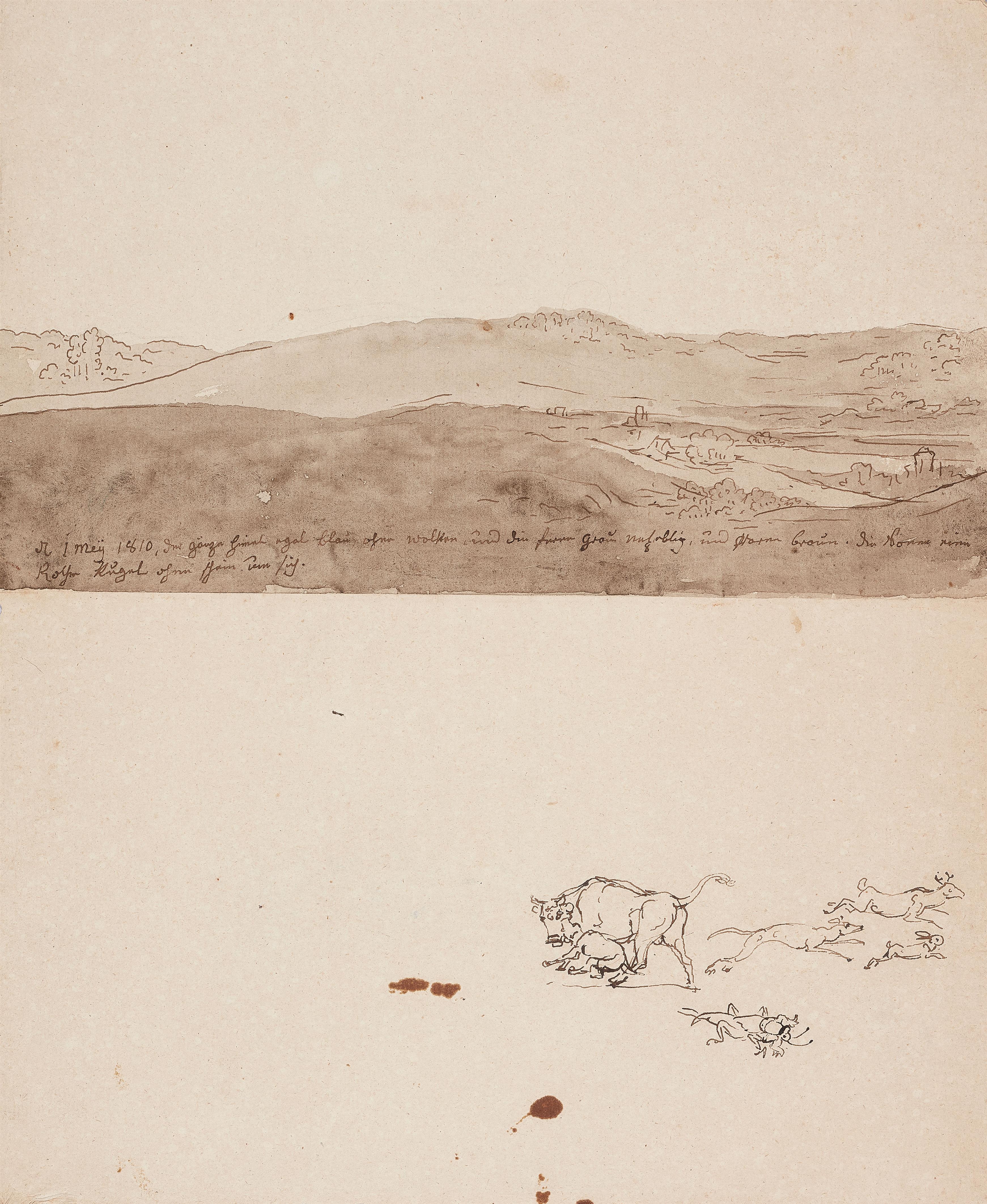 Johann Heinrich Wilhelm Tischbein - Study of a Lion's Head, facing left
Landscape Study - image-2