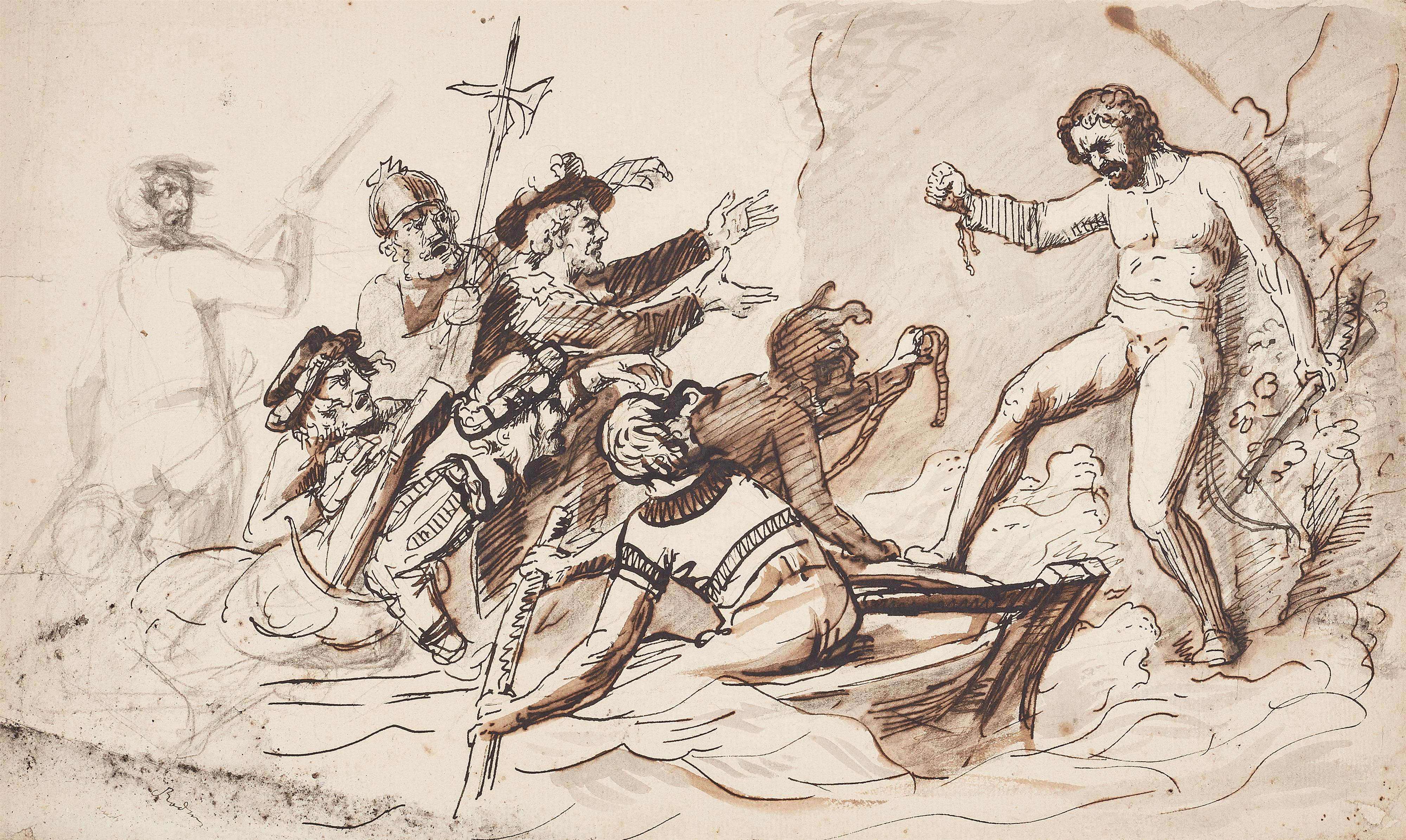 Johann Heinrich Wilhelm Tischbein - Wilhelm Tell flüchtet zu den Gefährten ins Boot - image-1