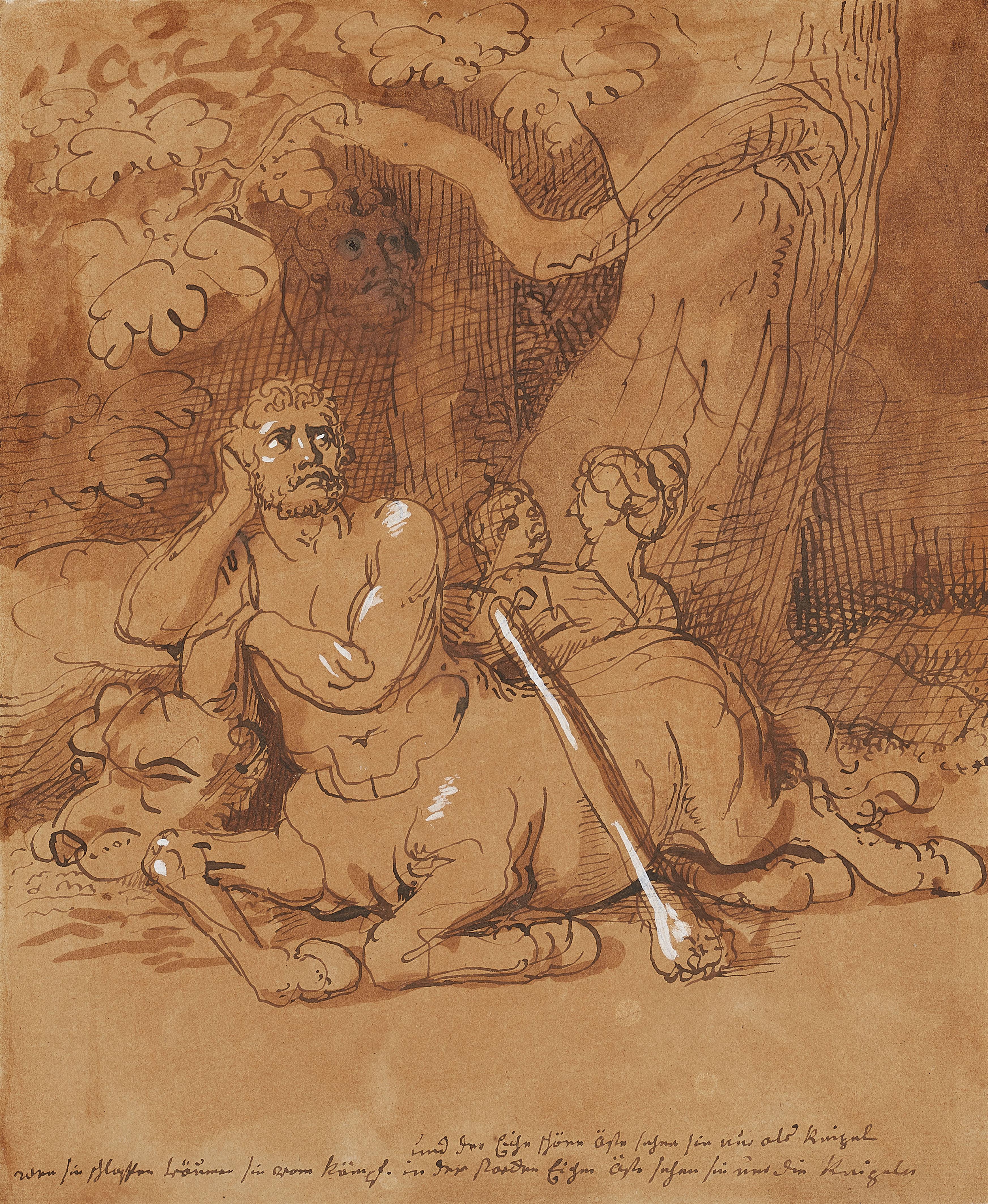 Johann Heinrich Wilhelm Tischbein - Centaur lying under an Oak Tree - image-1