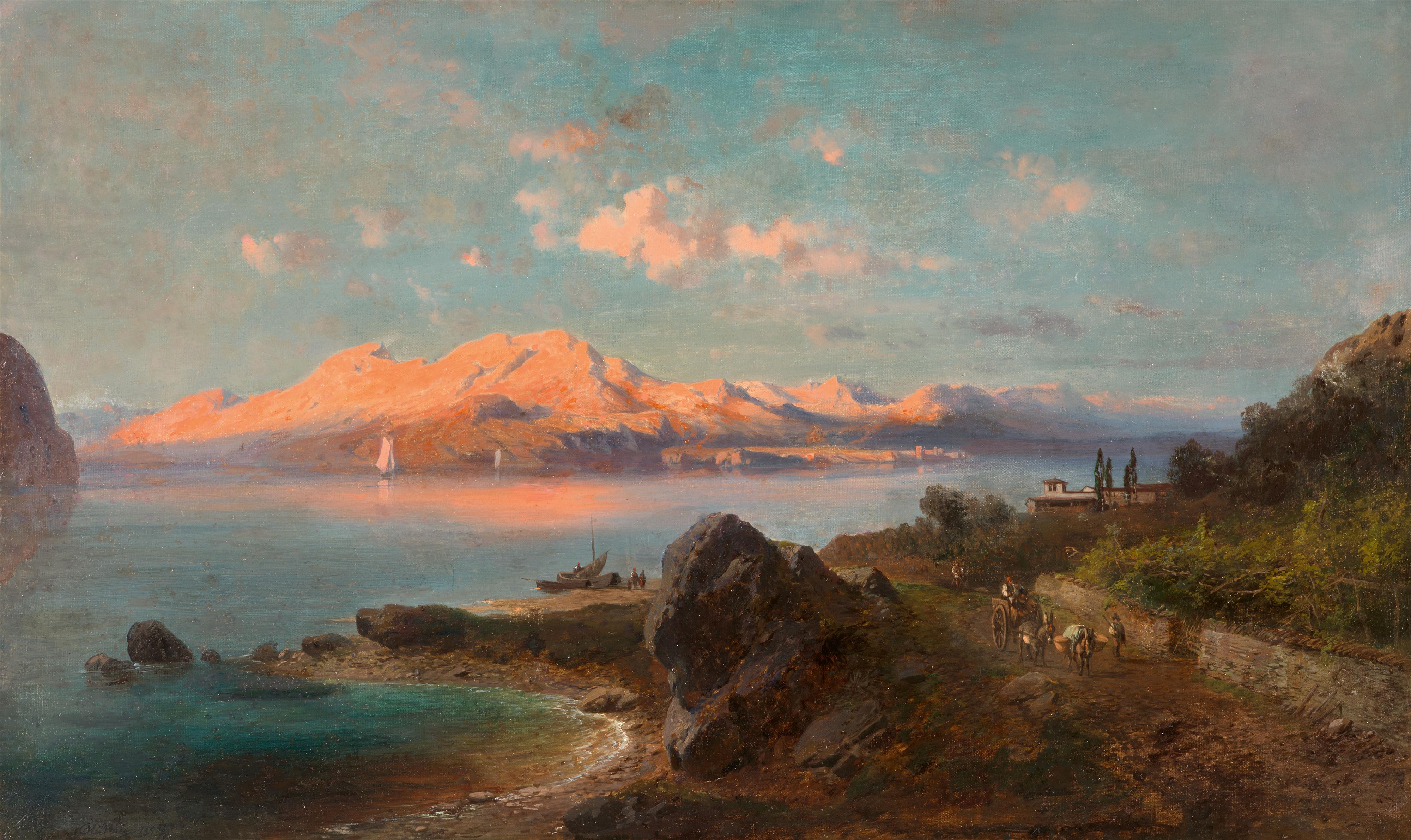 Carl Millner - Southern Landscape with Mountains and Lakes - image-1