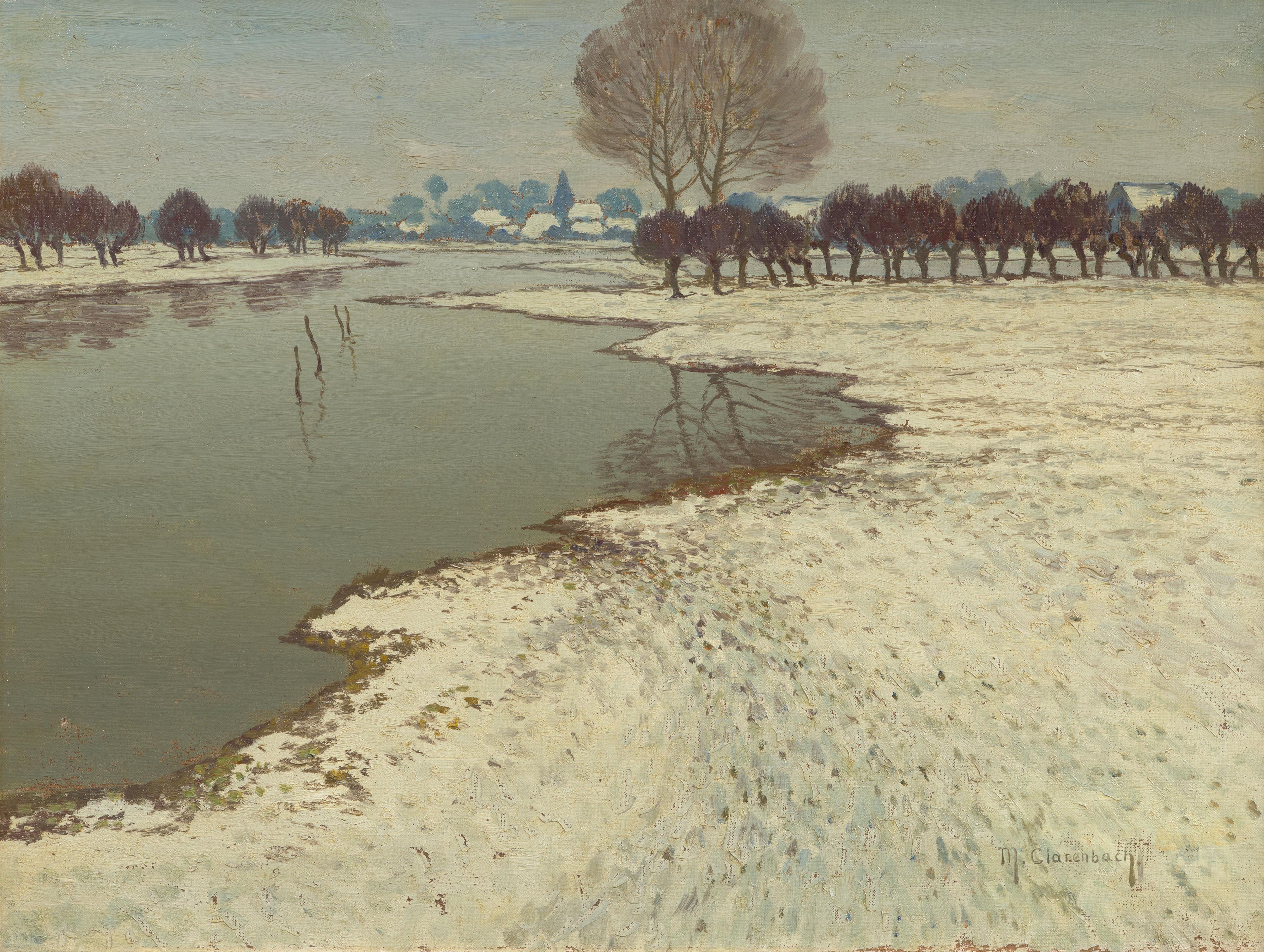 Max Clarenbach - Winter Landscape in the Lower Rhine Region - image-1