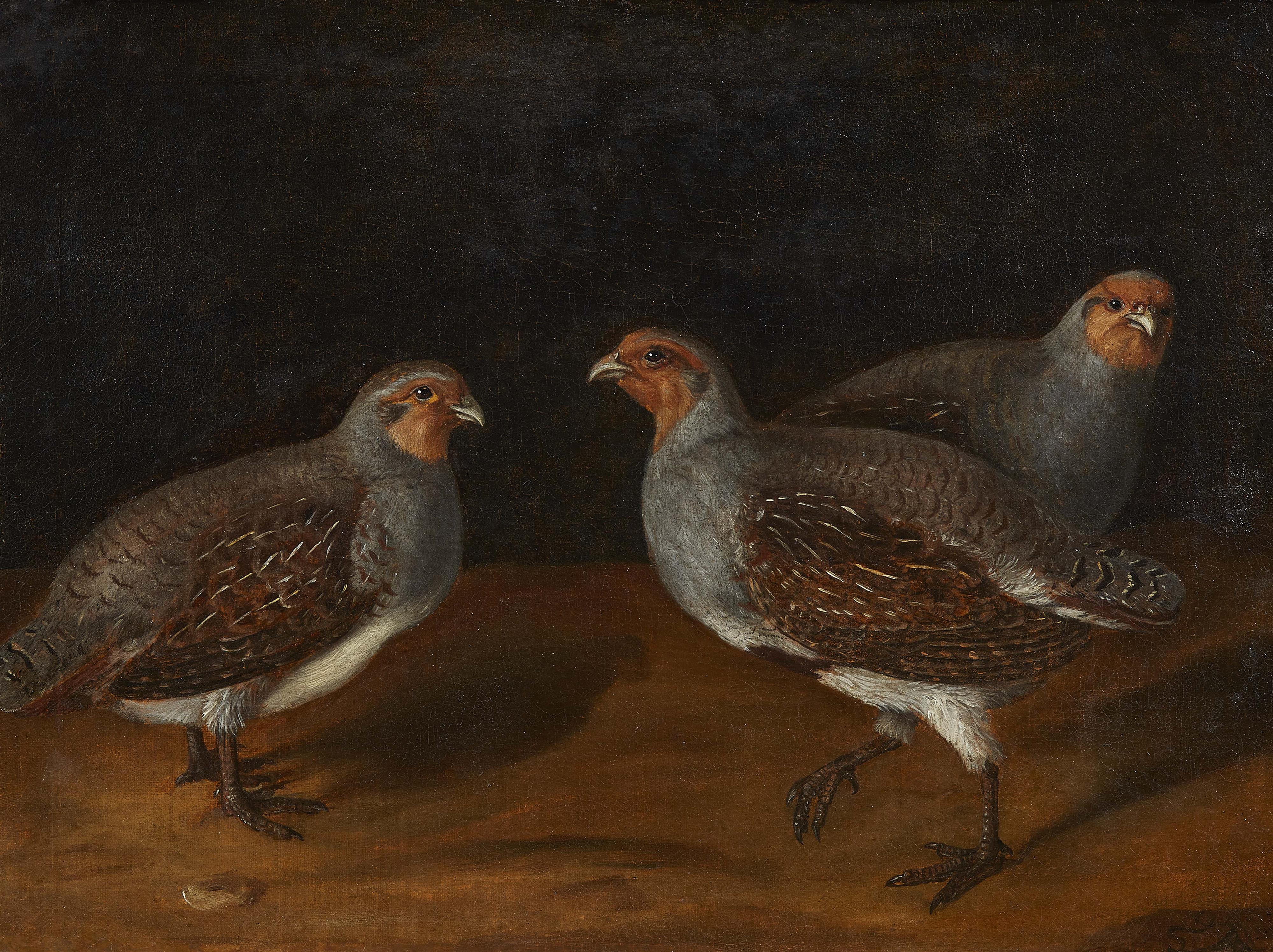 Johann Heinrich Baumann, attributed to - Three Partridges - image-1