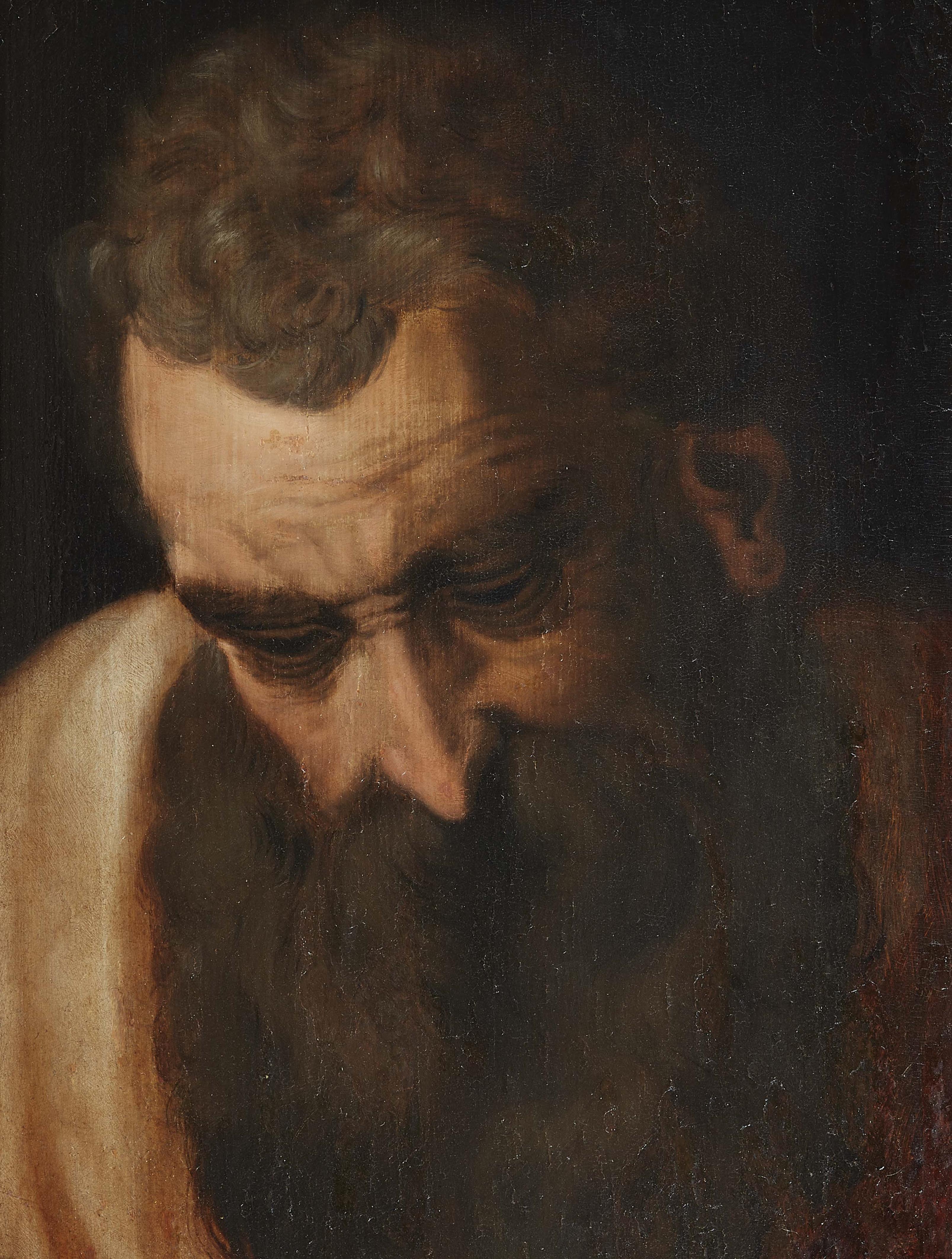 Frans Floris, attributed to - A Head Study of a Bearded Man - image-1