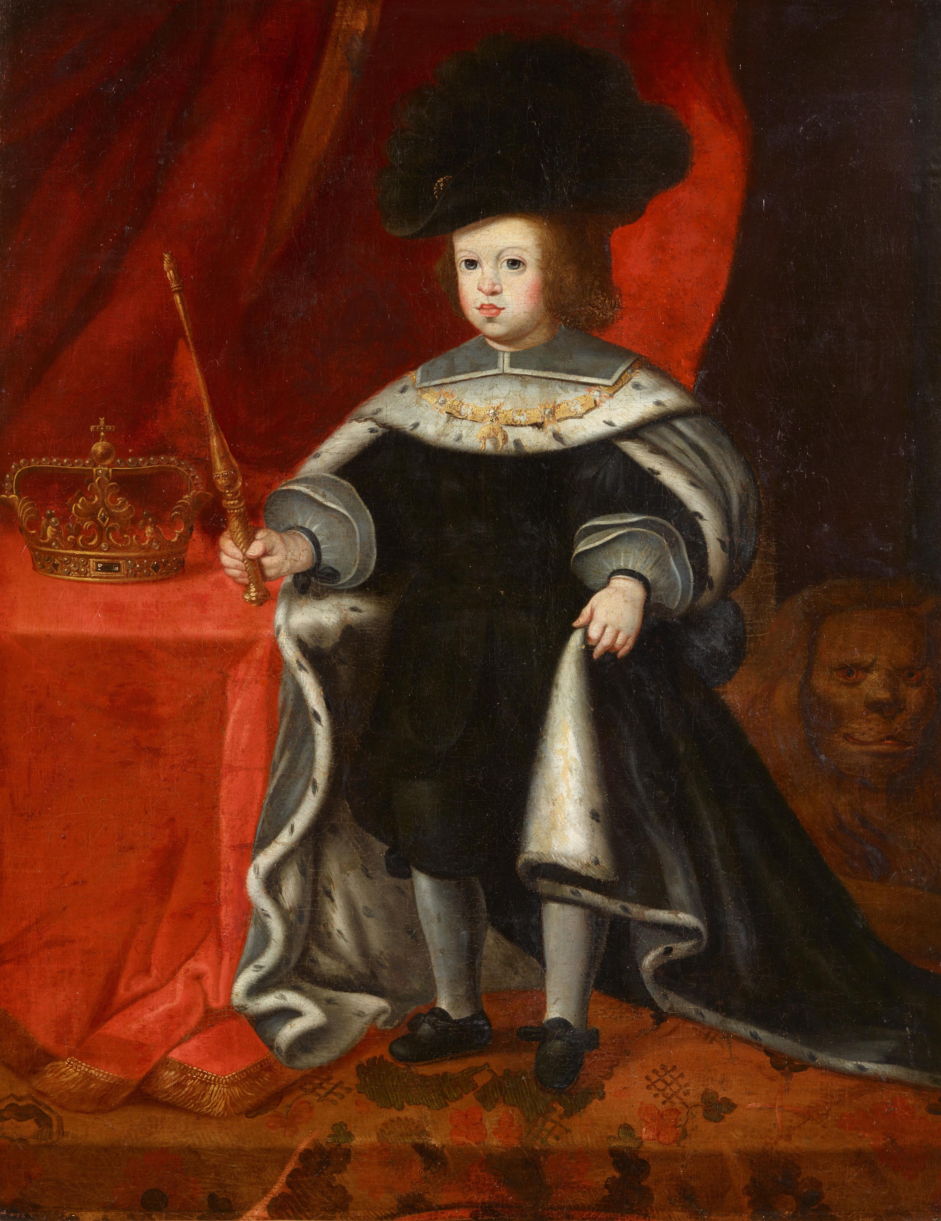 Unknown Artist of the late 17th century - Portrait of the later King Charles II of Spain as a Child - image-1