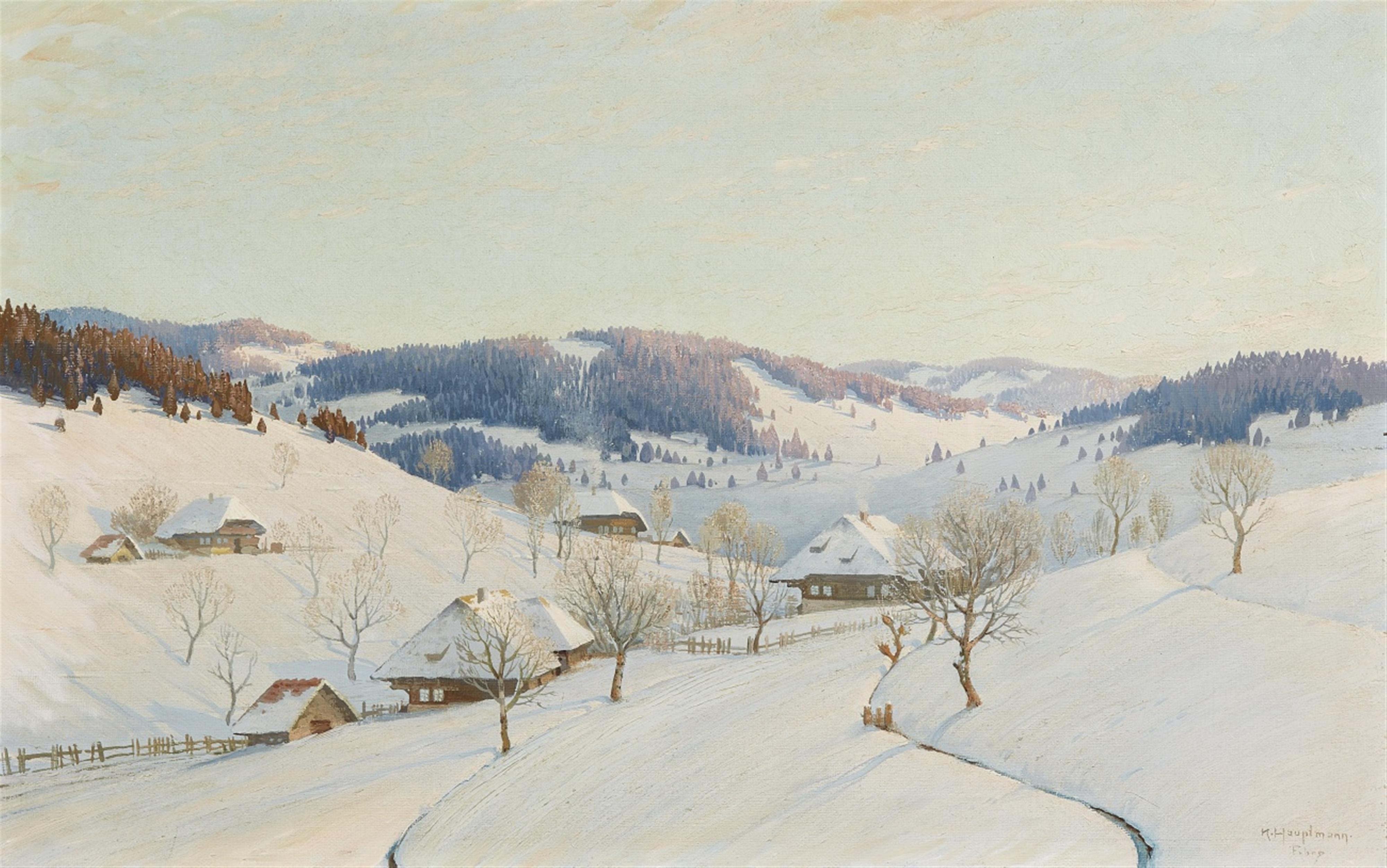 Karl Hauptmann - Winter Landscape - image-1